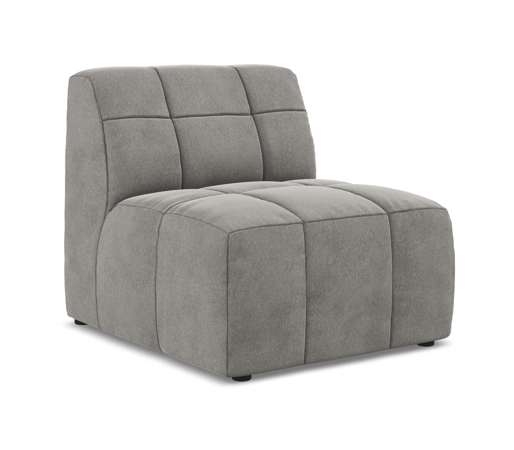 Fauteuil / modulaire fluwelen ALOHA grijs