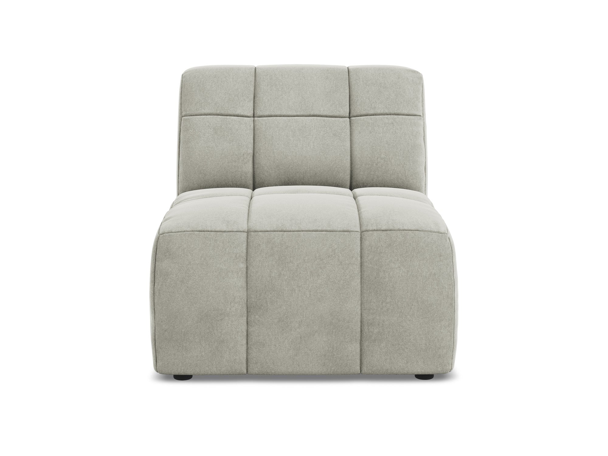 Fauteuil / modulaire fluwelen ALOHA lichtgrijs