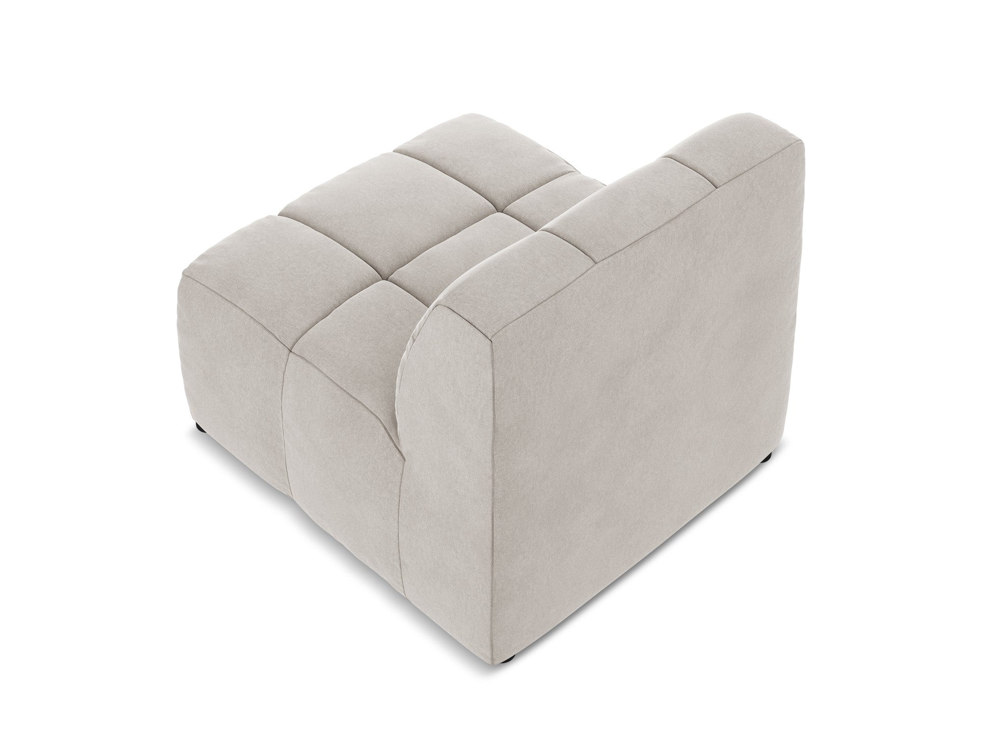 Fauteuil / modulaire fluwelen ALOHA lichtbeige