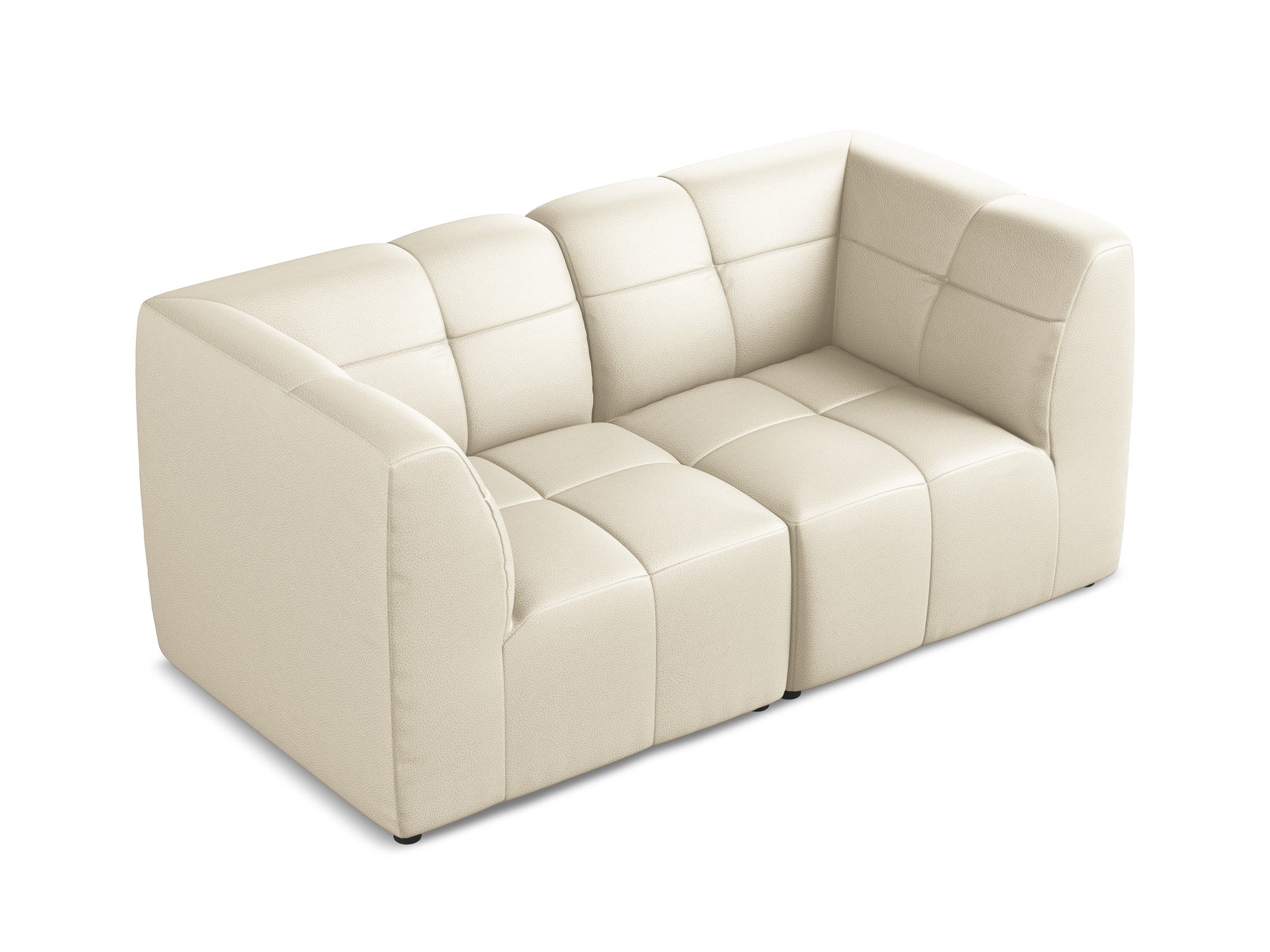 Modular 2-Seater Sofa ALOHA Light Beige Eco-Leather