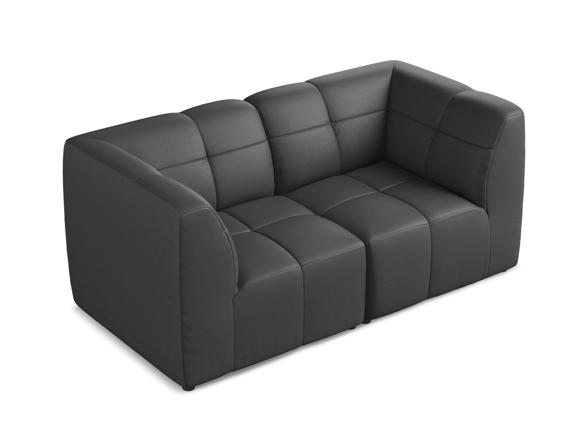 Modular 2-Seater Sofa ALOHA Gray Eco-Leather