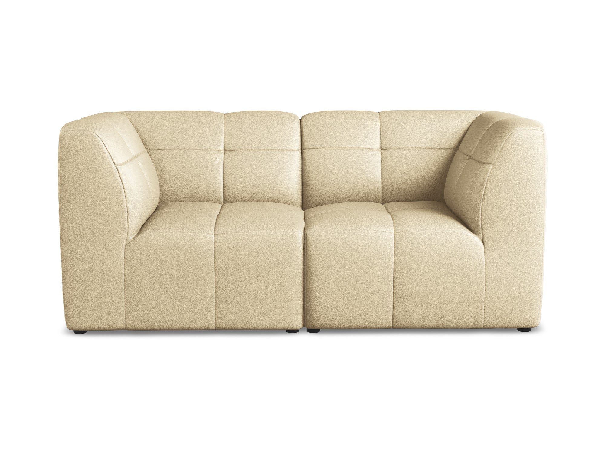 Modulares 2-Sitzer Sofa ALOHA in beigem Kunstleder