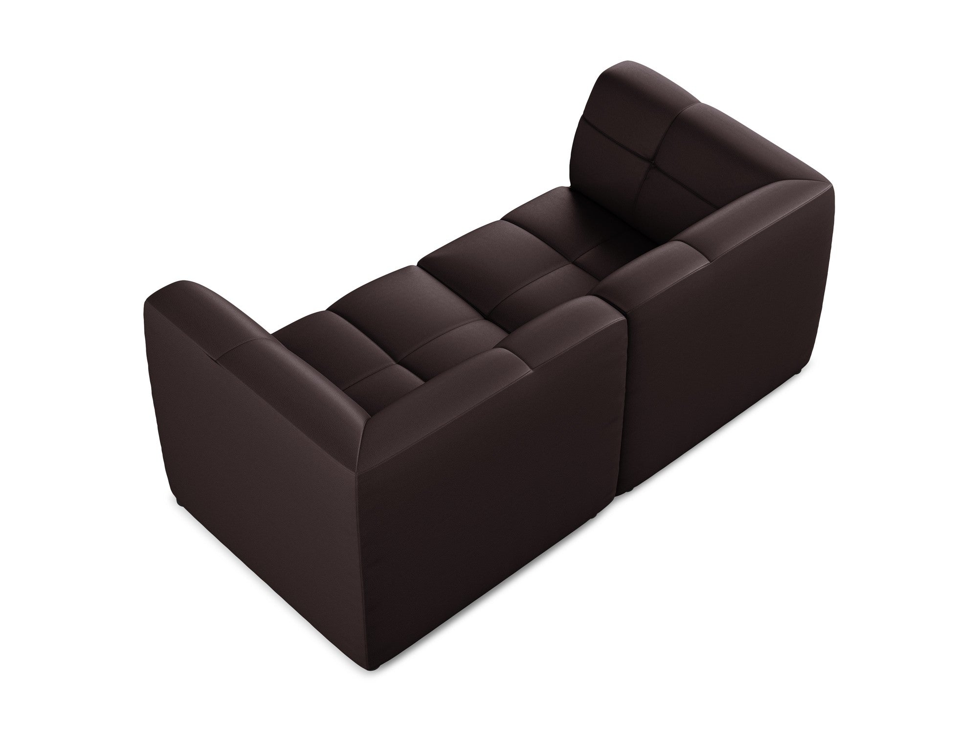 Modular 2-Seater Sofa ALOHA Plum Eco-Leather