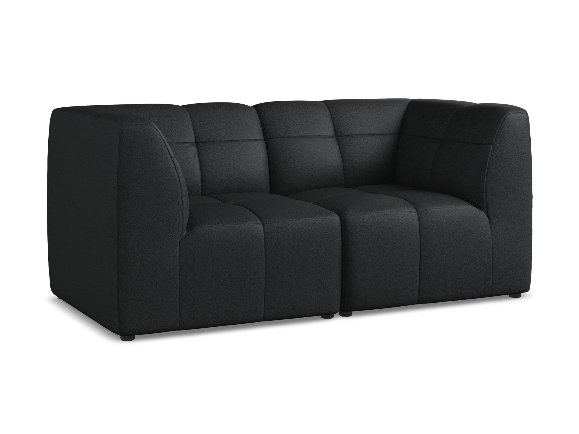 Modulares 2-Sitzer Sofa ALOHA schwarze Kunstleder