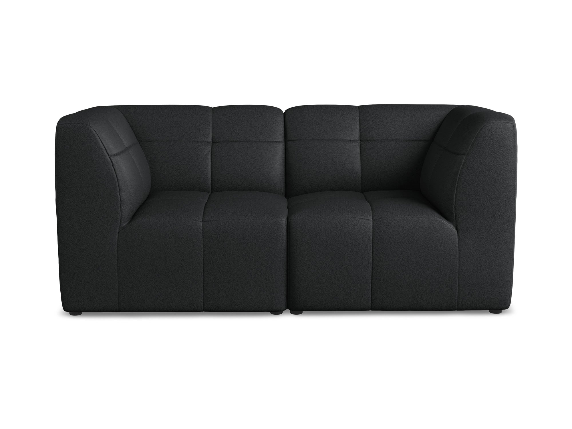 Modulares 2-Sitzer Sofa ALOHA schwarze Kunstleder