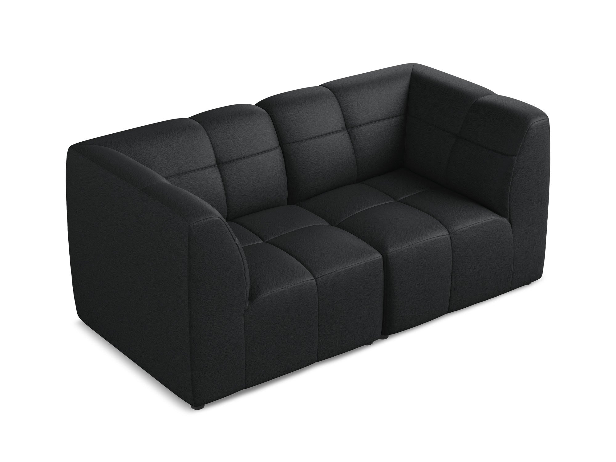 Modulares 2-Sitzer Sofa ALOHA schwarze Kunstleder