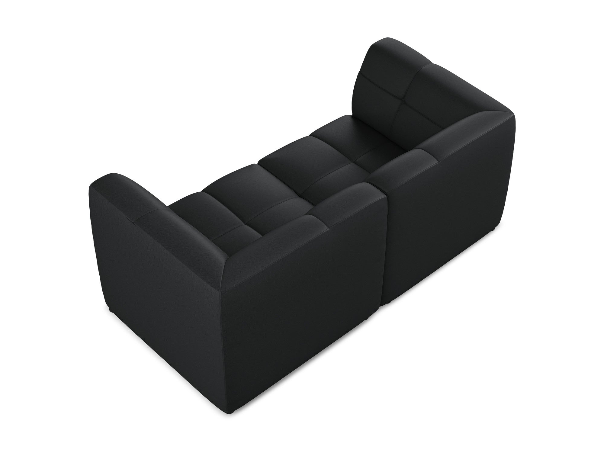 Modulares 2-Sitzer Sofa ALOHA schwarze Kunstleder