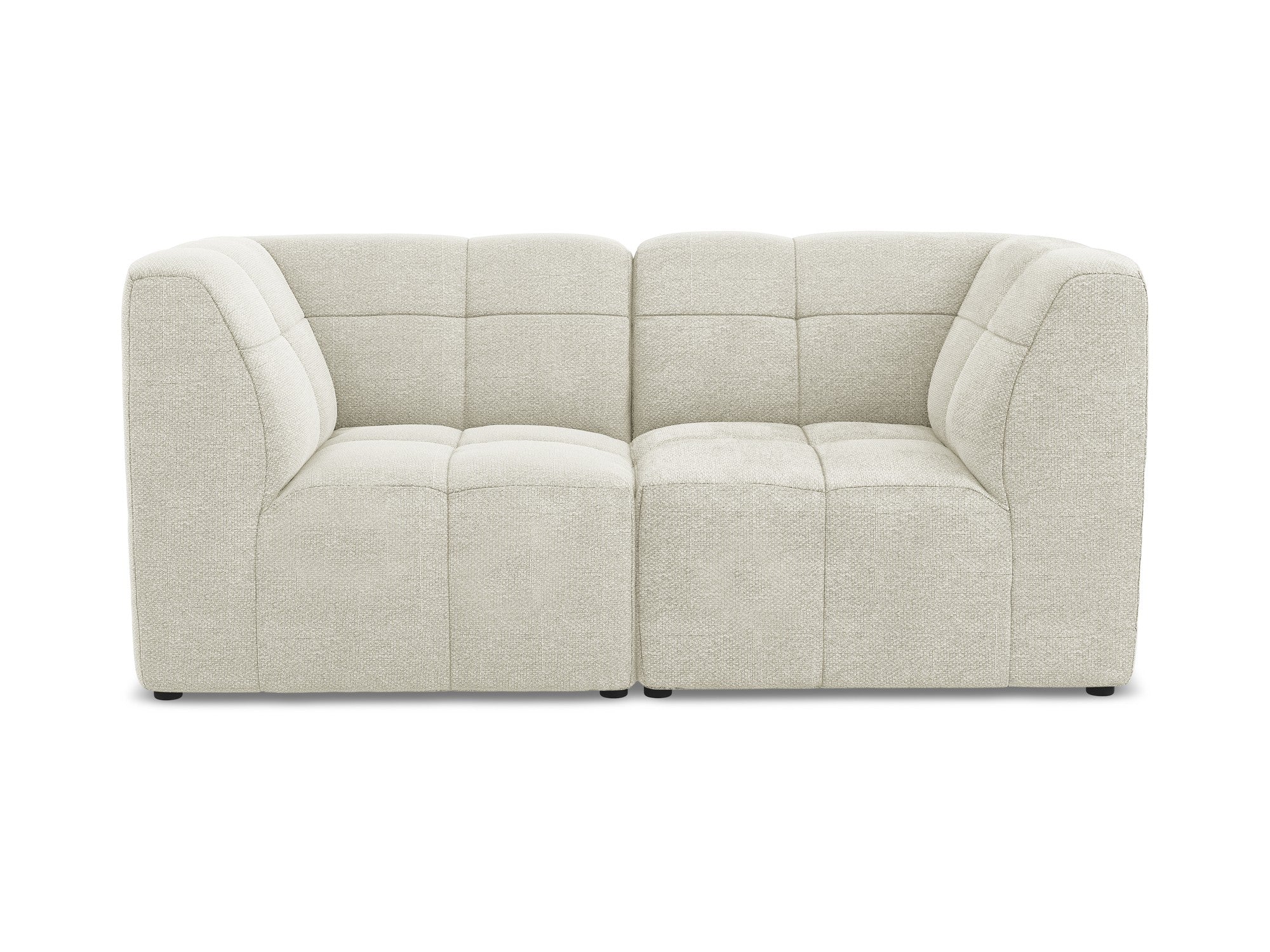 Modulares 2-Sitzer Sofa ALOHA sandfarbener Boucle