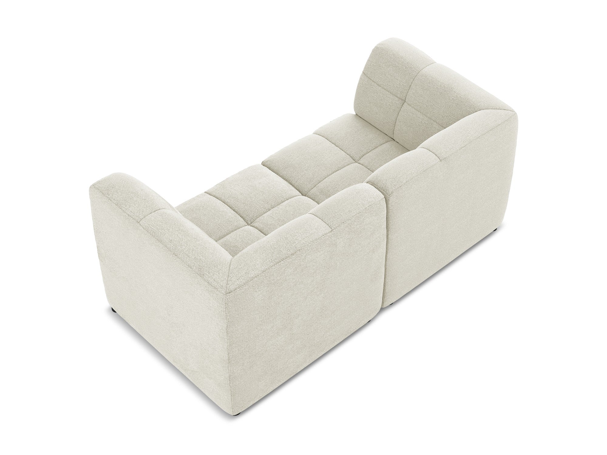 Modulares 2-Sitzer Sofa ALOHA sandfarbener Boucle