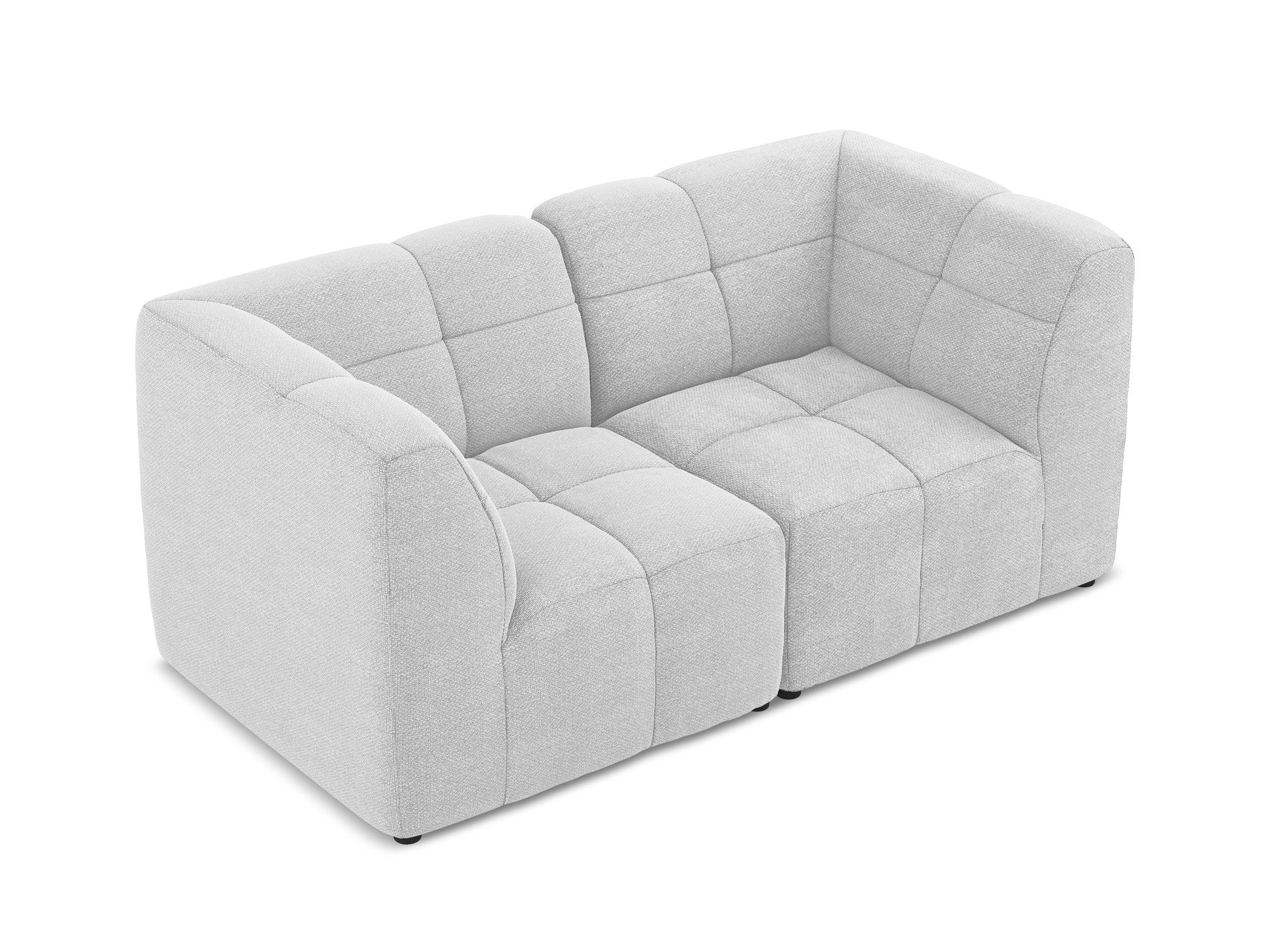2-seater modular sofa ALOHA silver boucle