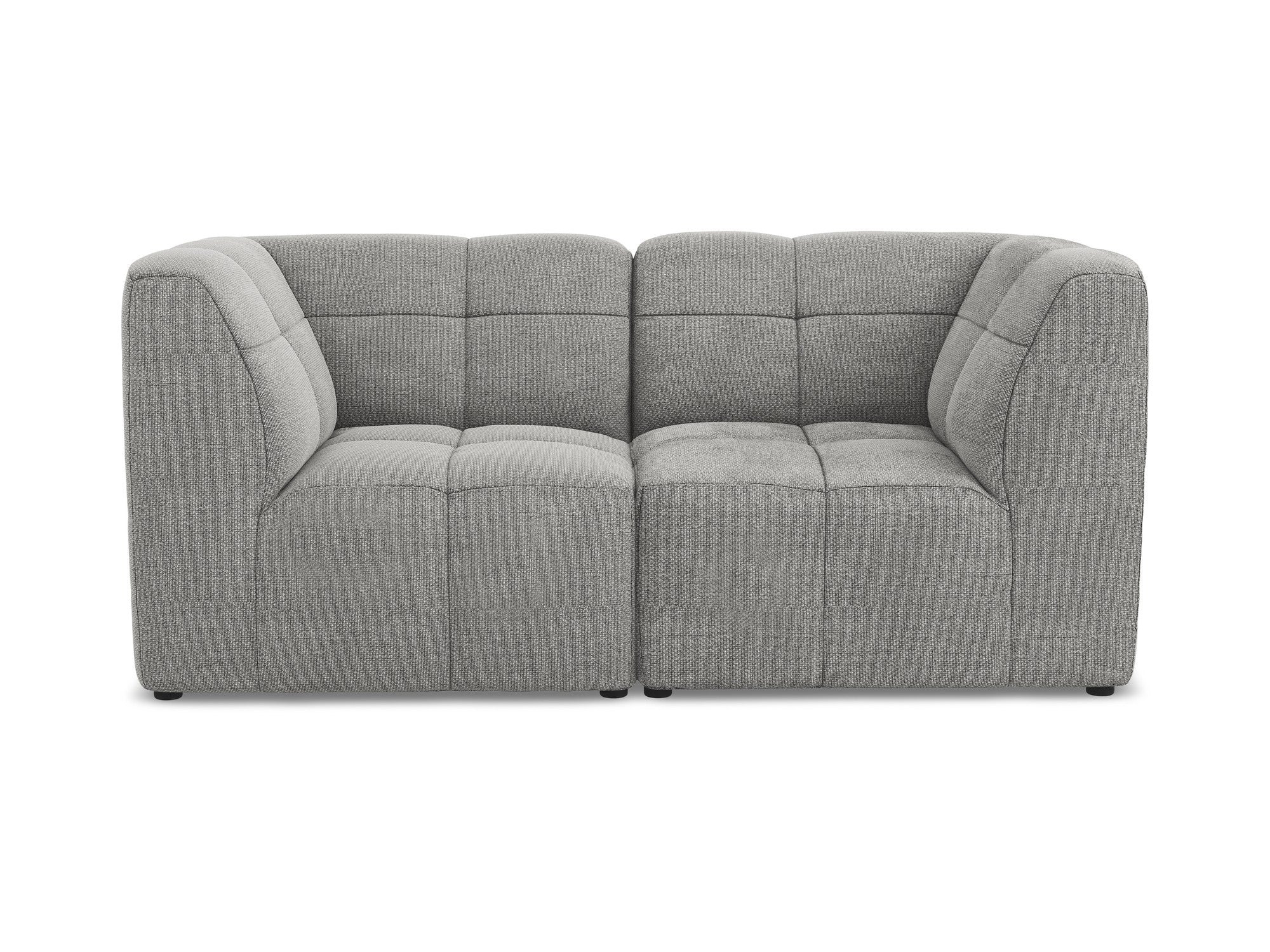 Modulares 2-Sitzer Sofa ALOHA hellgrau Boucle
