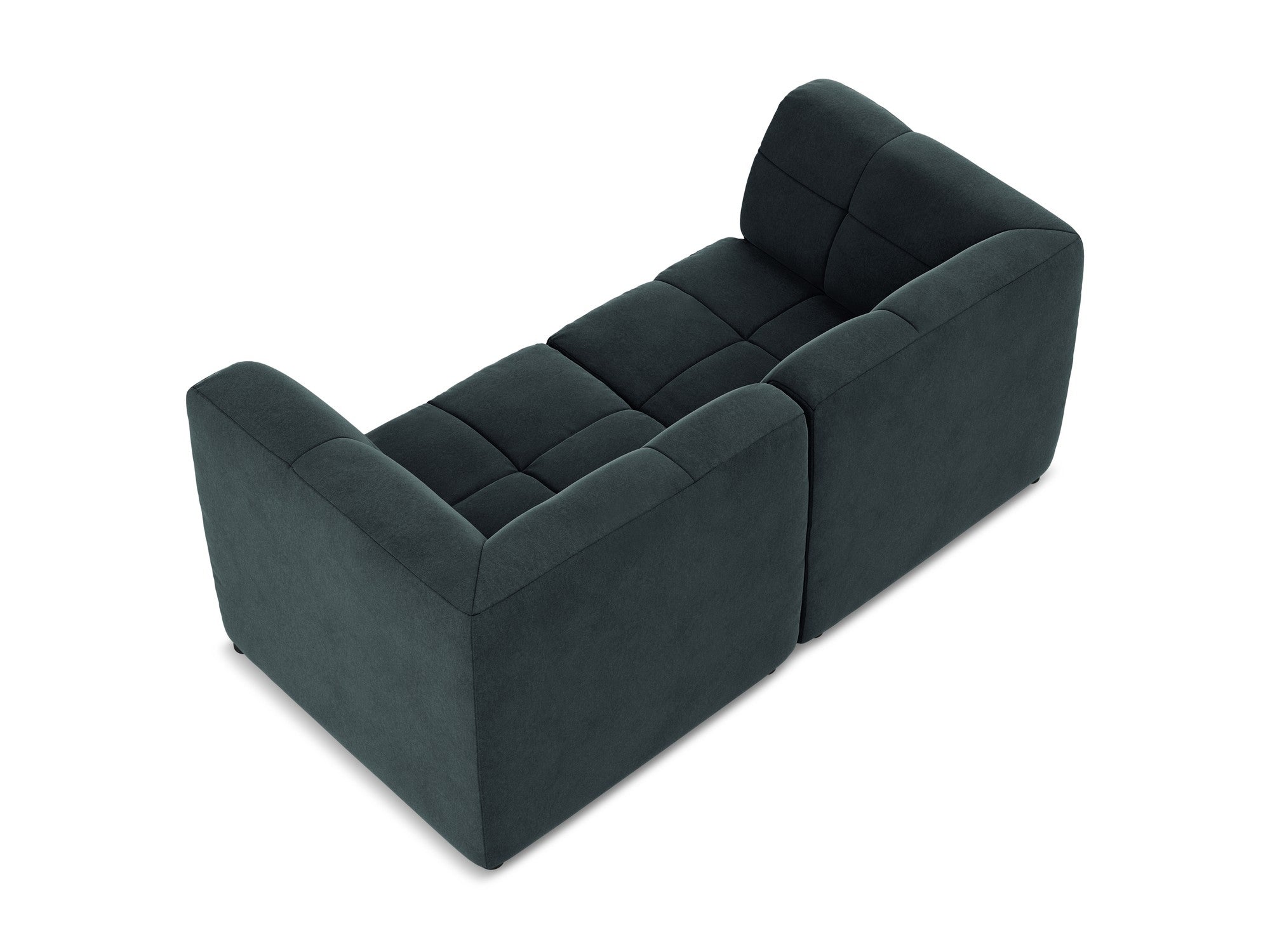 Modulaire fluwelen 2-zitsbank ALOHA zeegroen