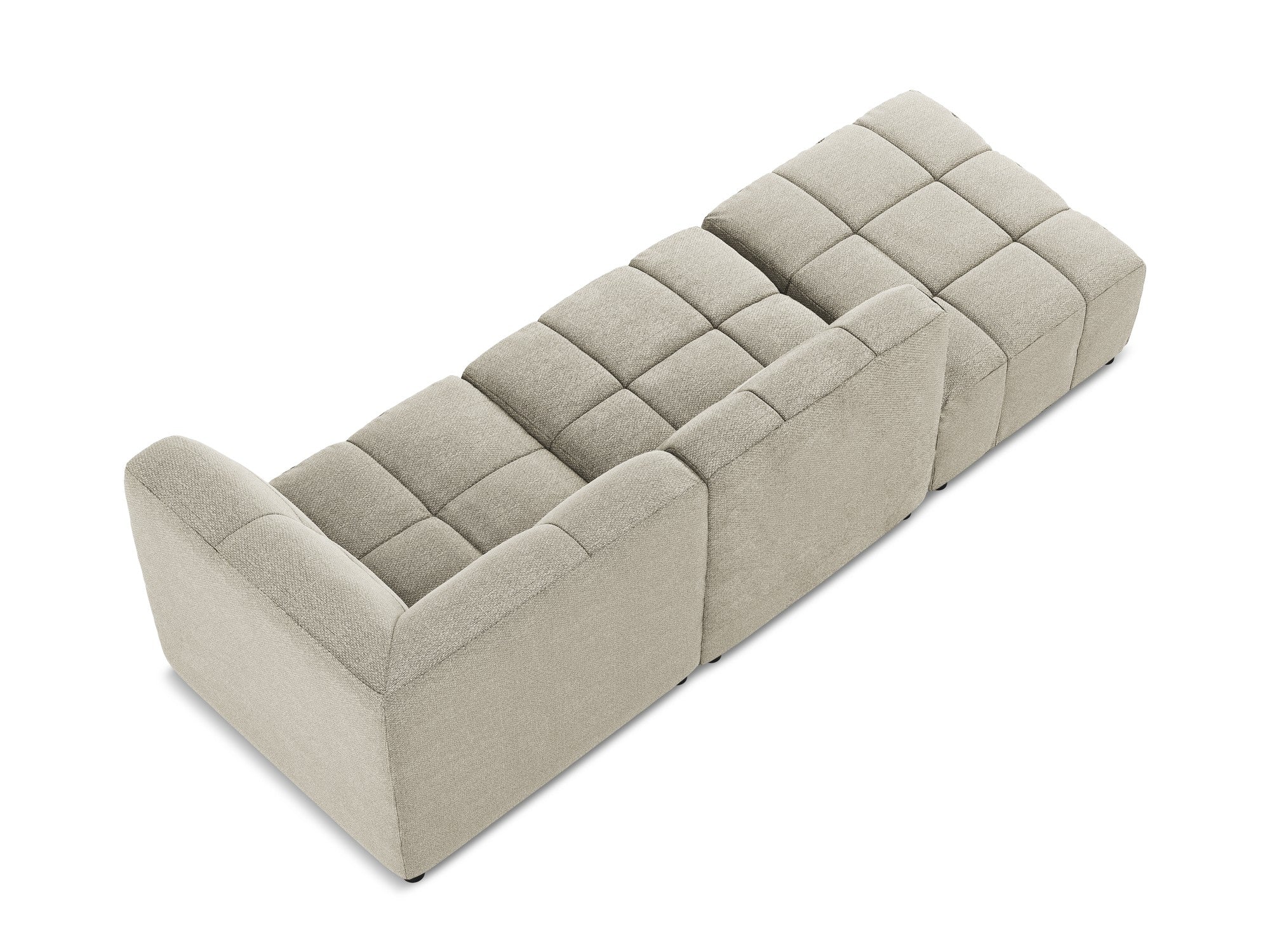 Modulares Sofa mit offener rechter Seite, 3-Sitzer ALOHA taupe Boucle
