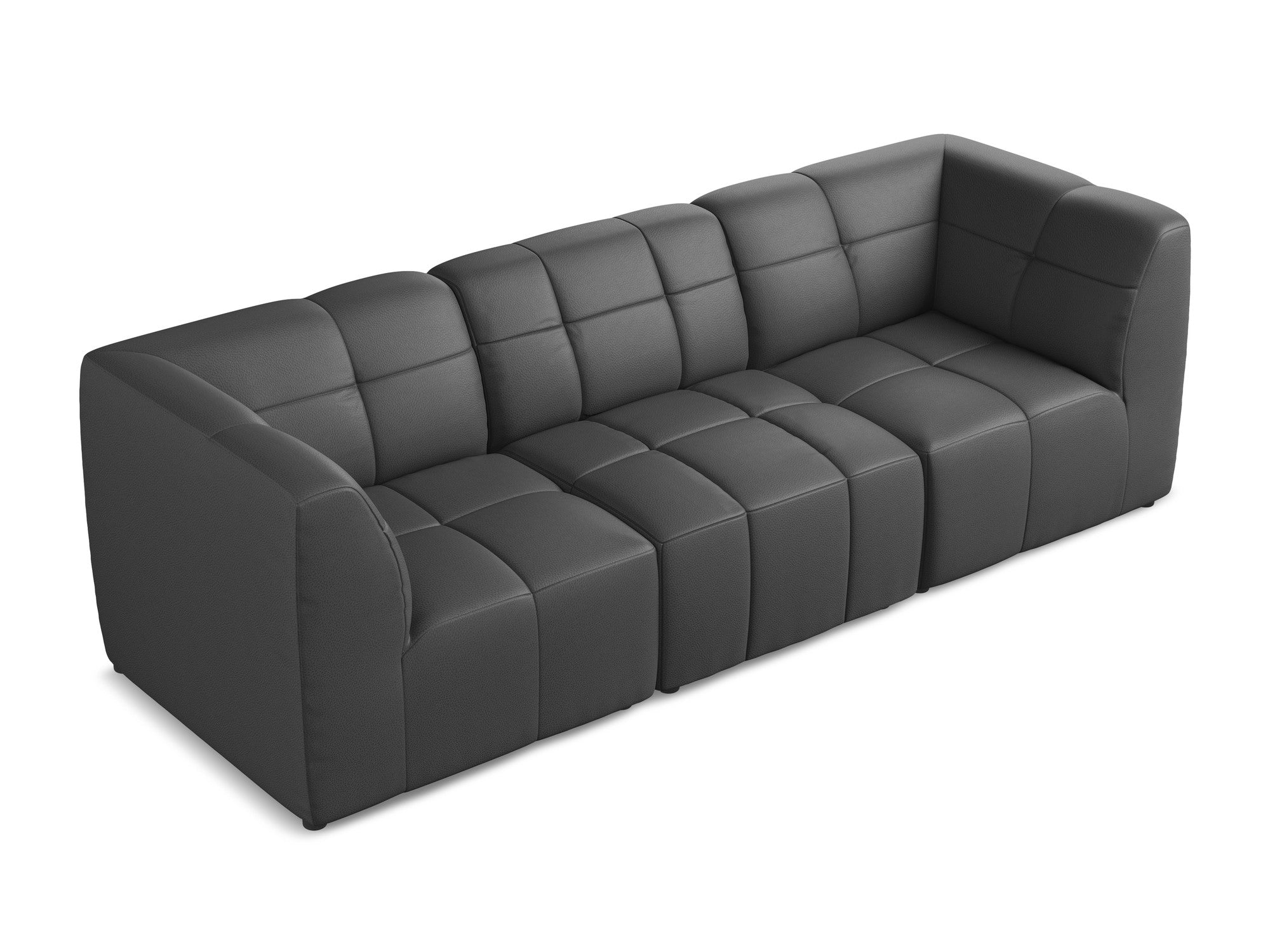 3-seater modular sofa ALOHA gray eco-leather