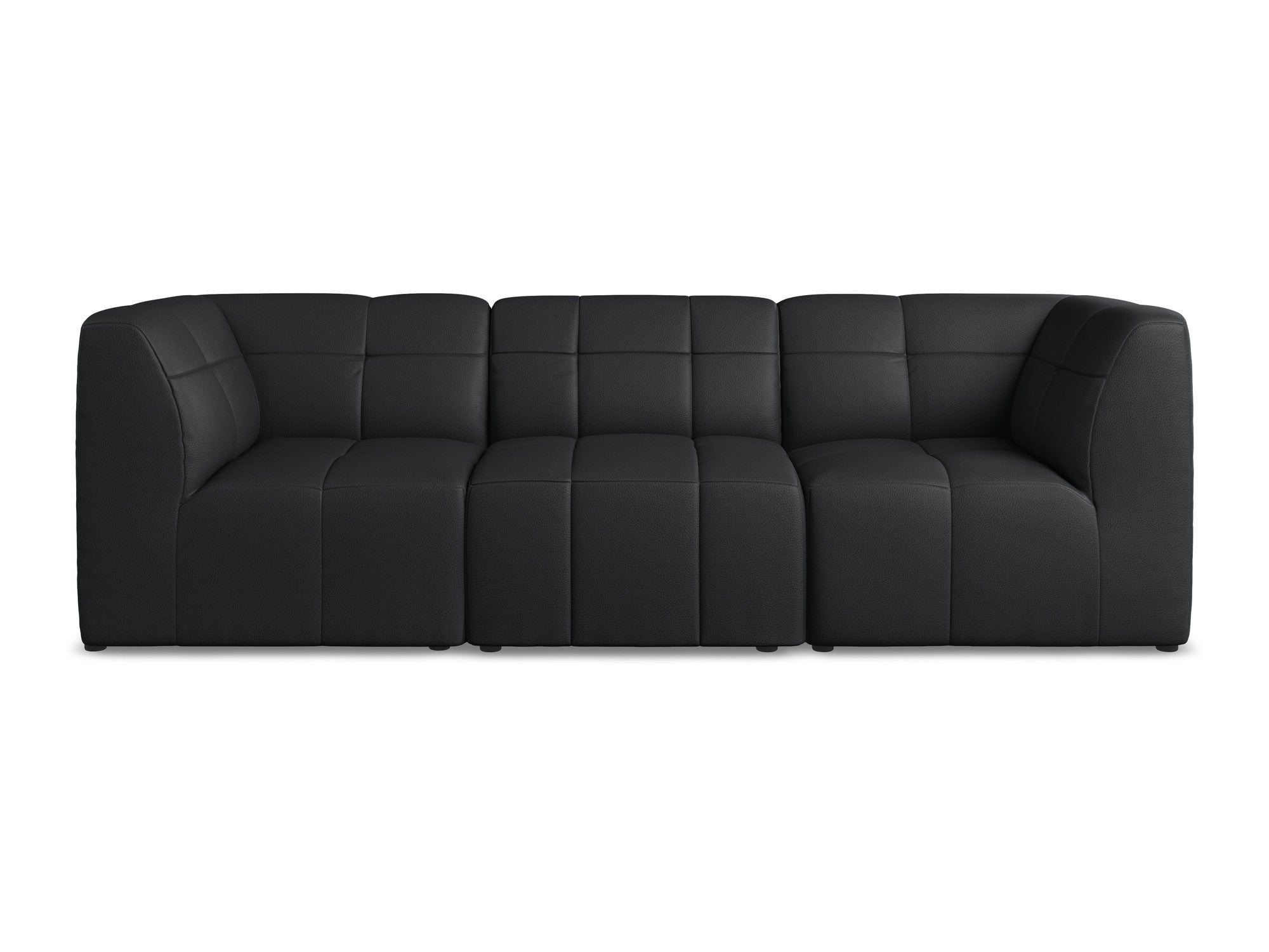 3-Seater Modular Sofa ALOHA Black Eco-Leather
