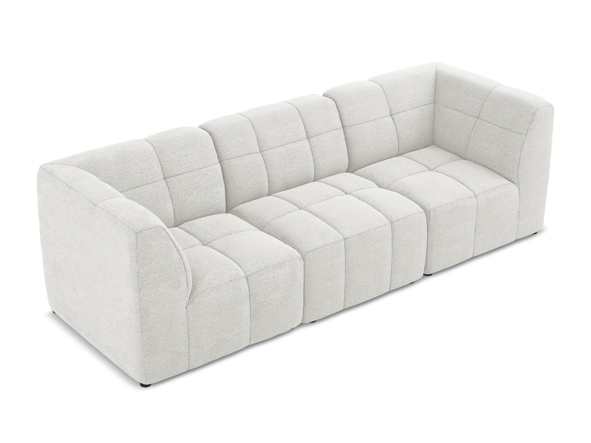 Modulares 3-Sitzer Sofa ALOHA weißer Boucle