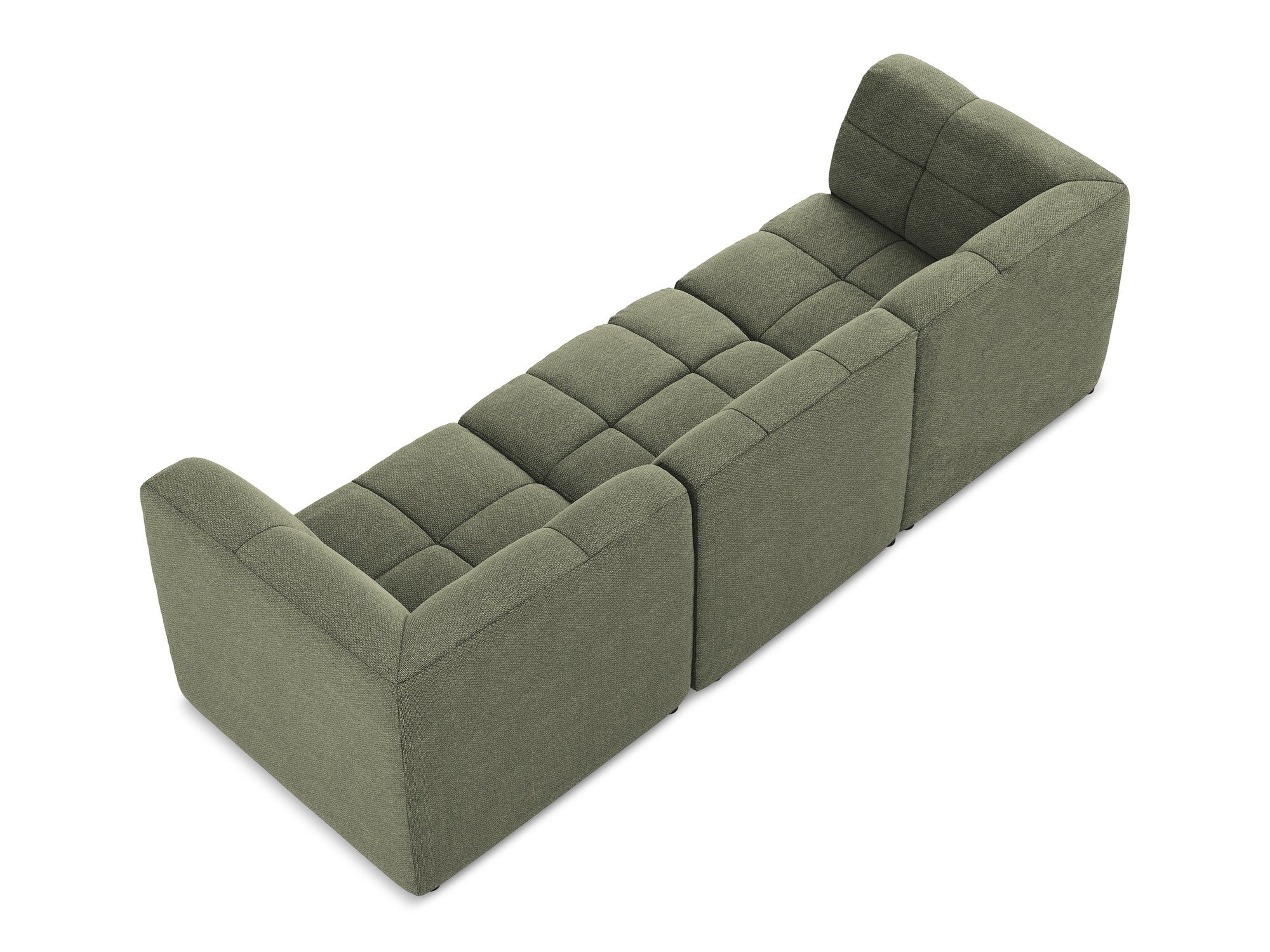 3-seater modular sofa ALOHA olive boucle