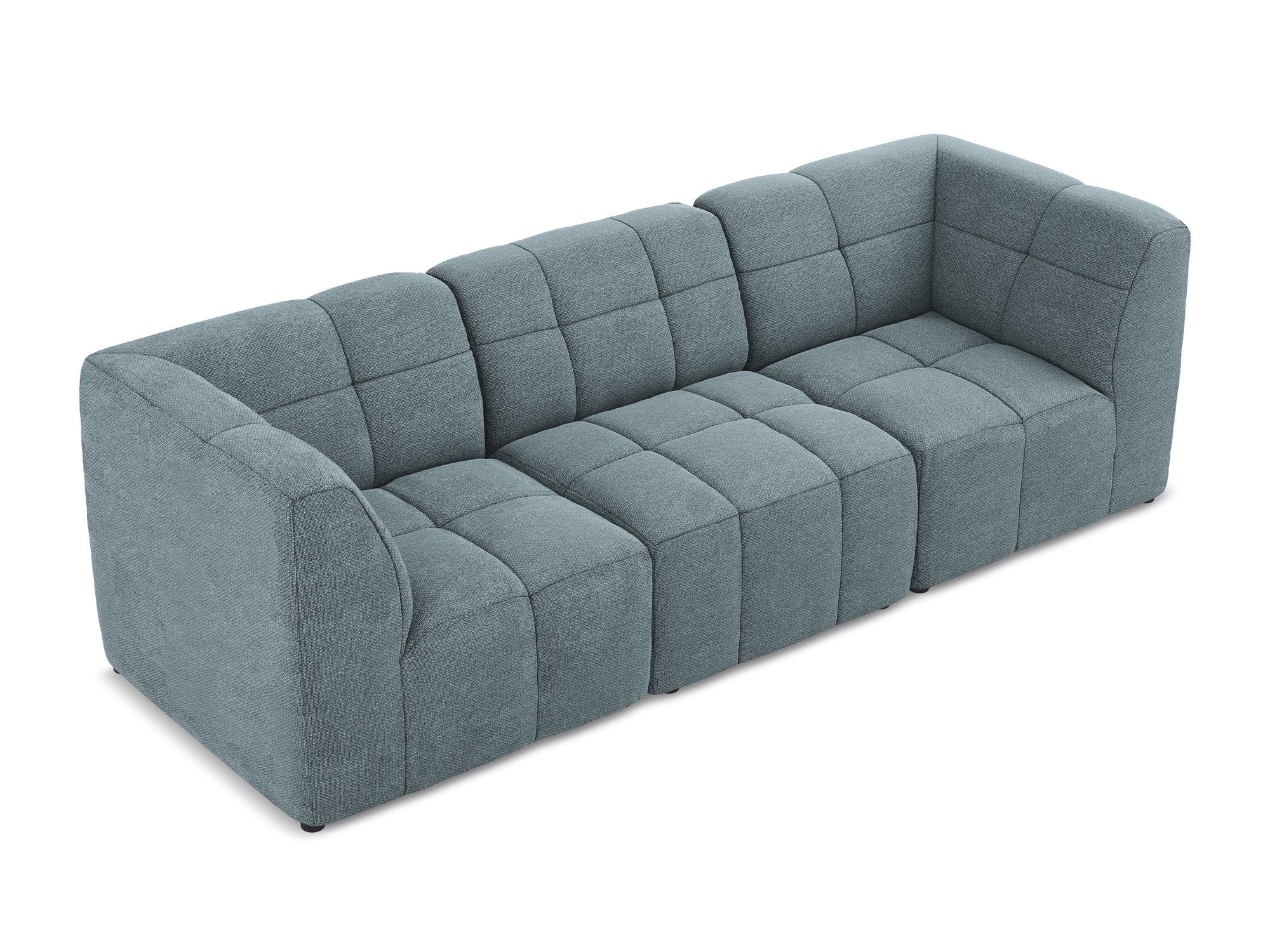 3-seater modular sofa ALOHA denim blue boucle