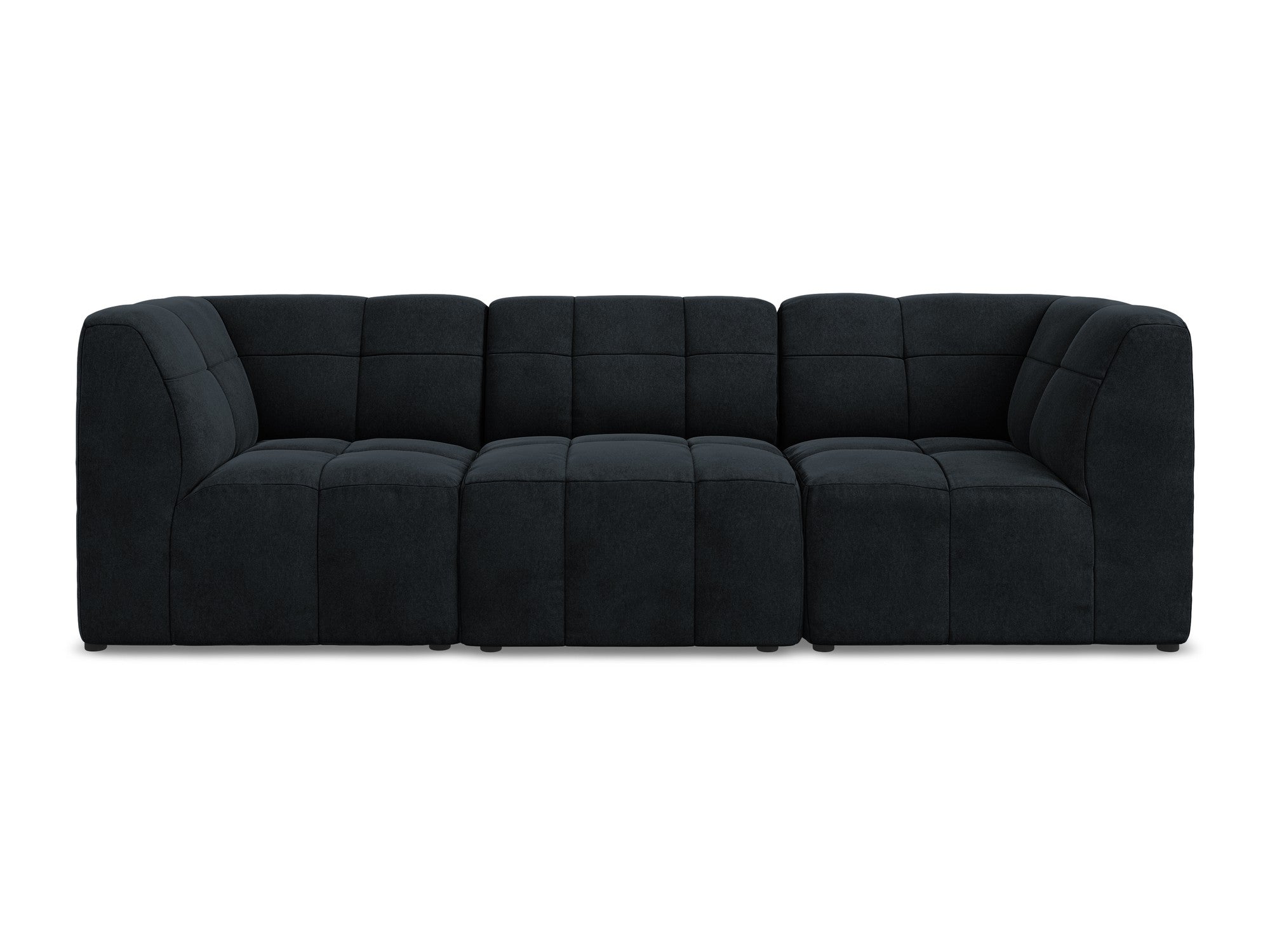 Modular Velvet Sofa for 3 People ALOHA in Royal Blue