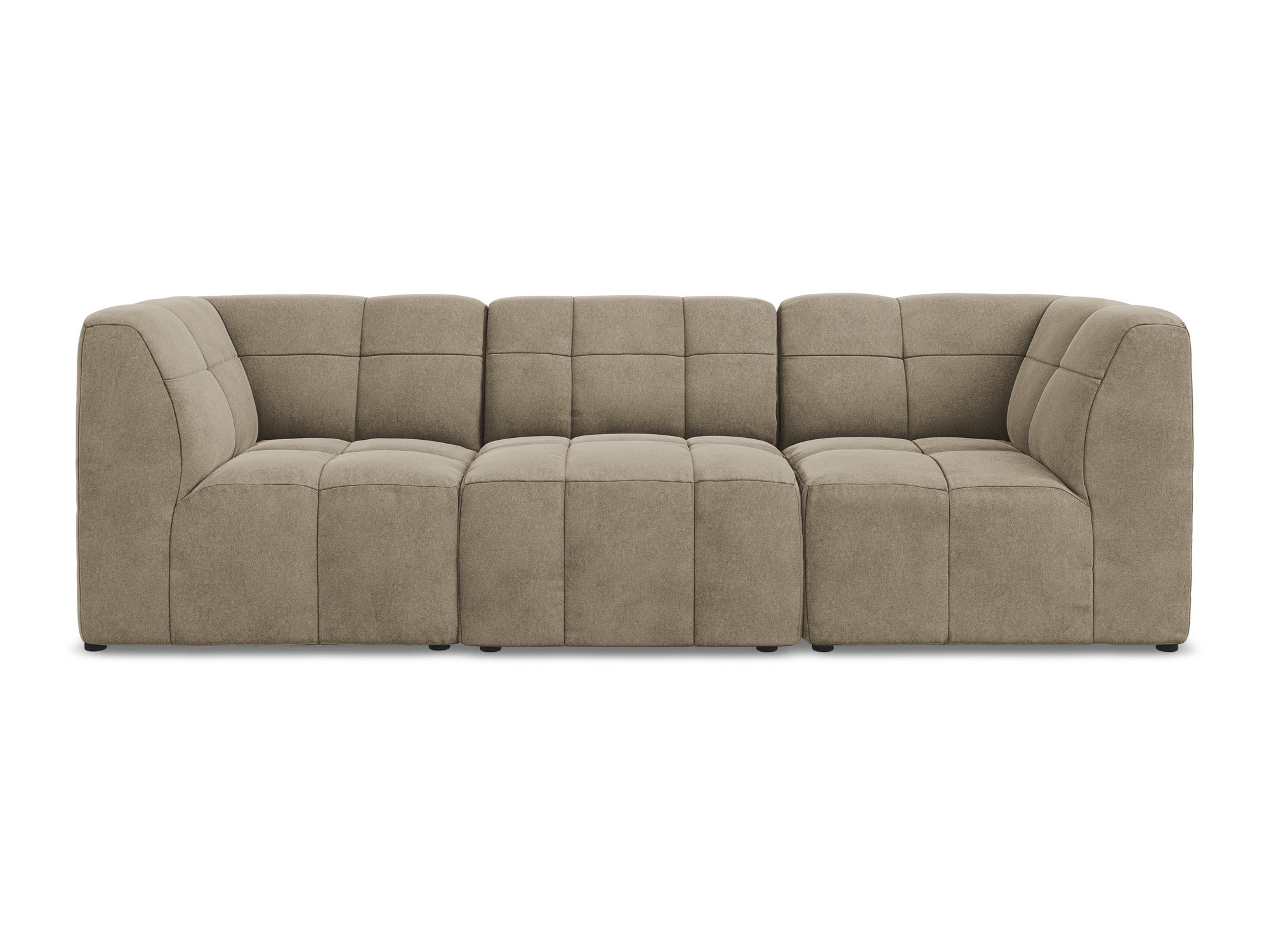 Modulares Samtsofa für 3 Personen ALOHA beige