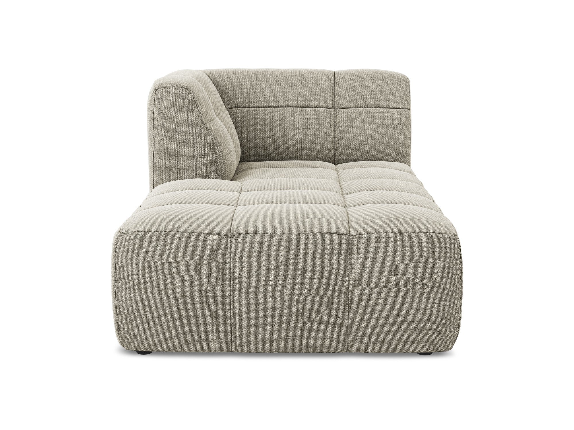 Left-facing ALOHA taupe boucle chaise longue