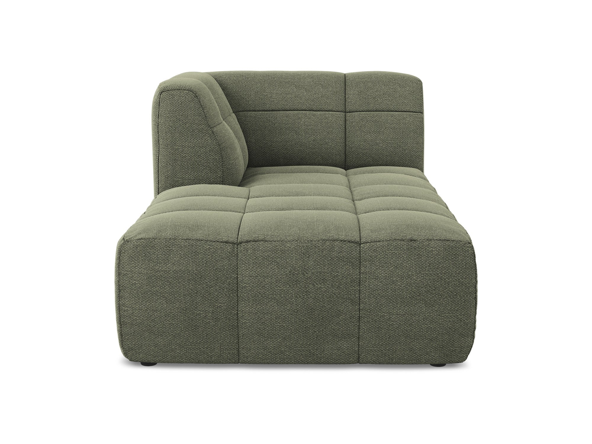 Szezlong links ALOHA olivgrün Boucle