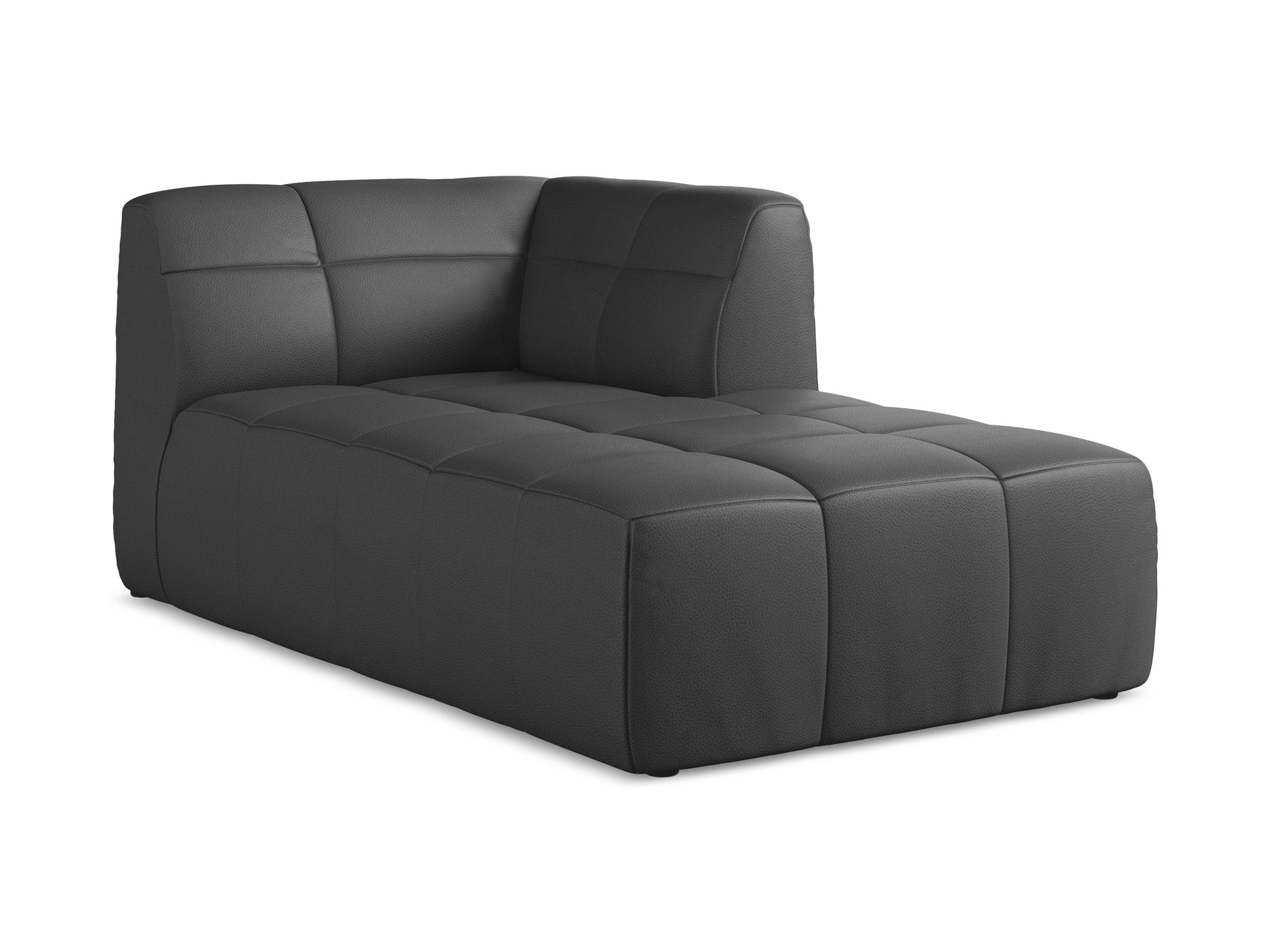 Right-facing chaise lounge ALOHA gray eco-leather