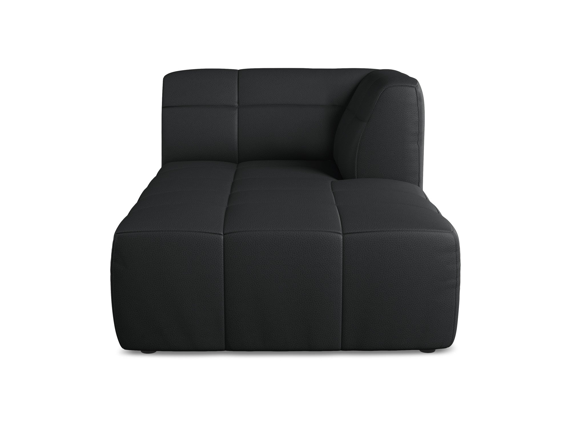 Rechthoekige Szezlong ALOHA zwarte ecologische leer