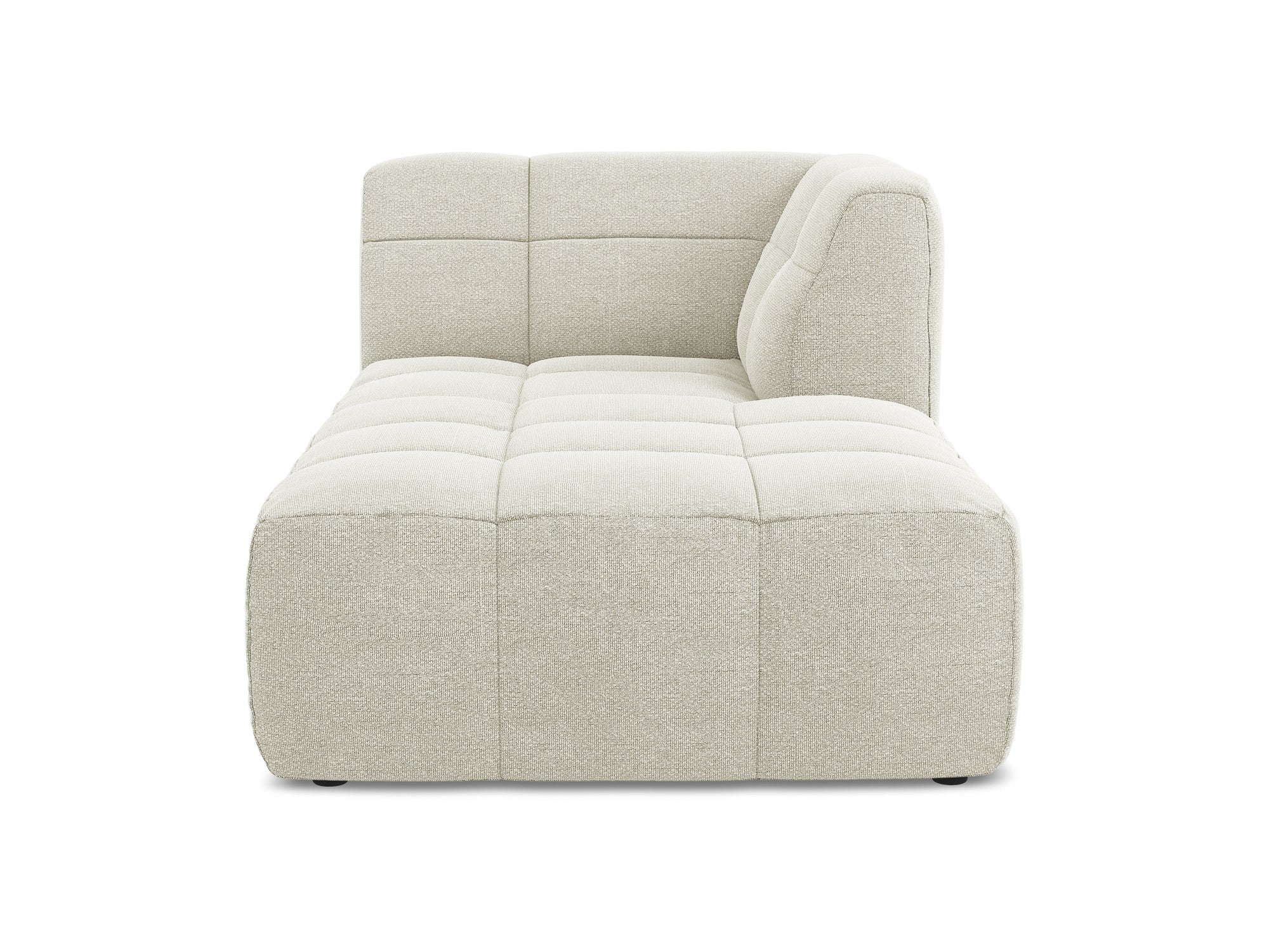 Rechthoekige Szezlong ALOHA zandkleurige boucle