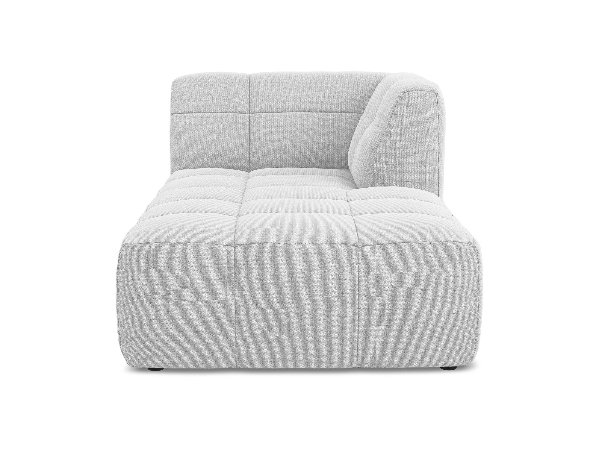 Right-facing ALOHA silver boucle chaise longue
