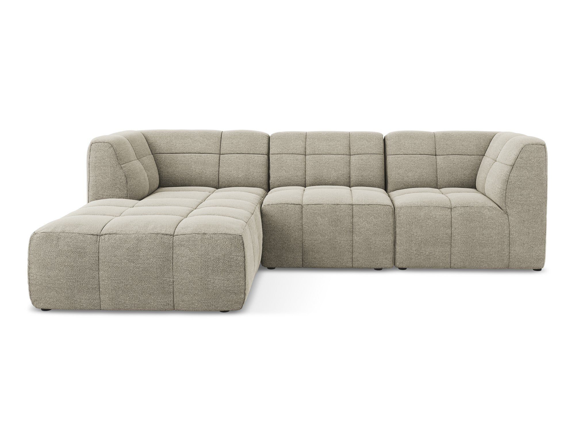 Modularer, linksseitiger 3-Sitzer ALOHA taupe Boucle