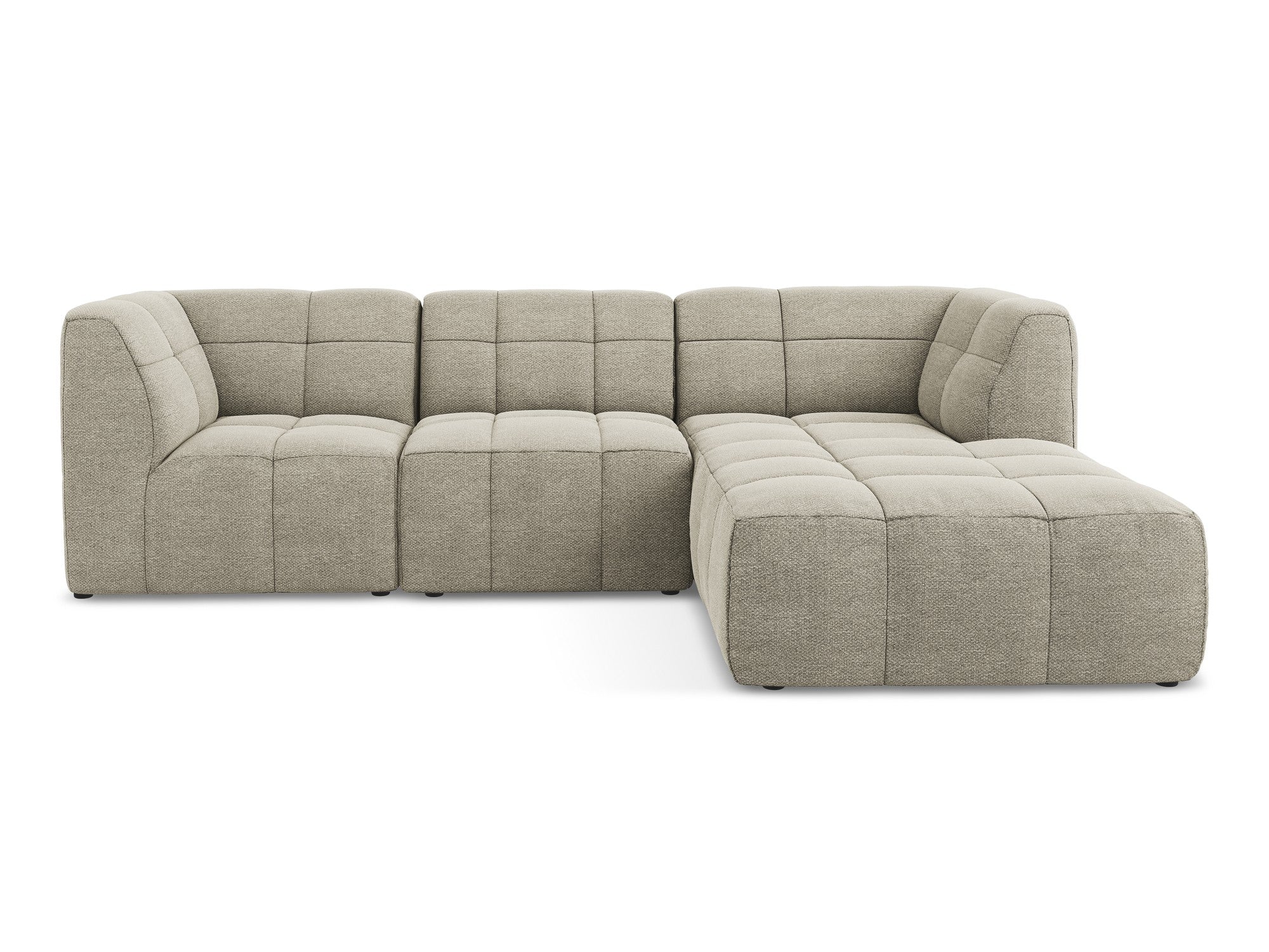 Modularer Ecksofa rechtsseitig 3-Sitzer ALOHA taupe Boucle