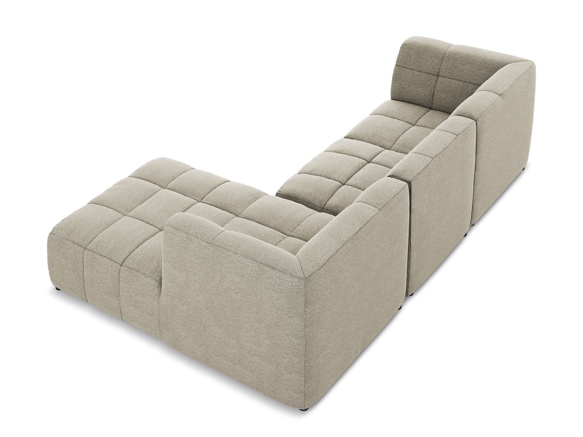 Modularer Ecksofa rechtsseitig 3-Sitzer ALOHA taupe Boucle