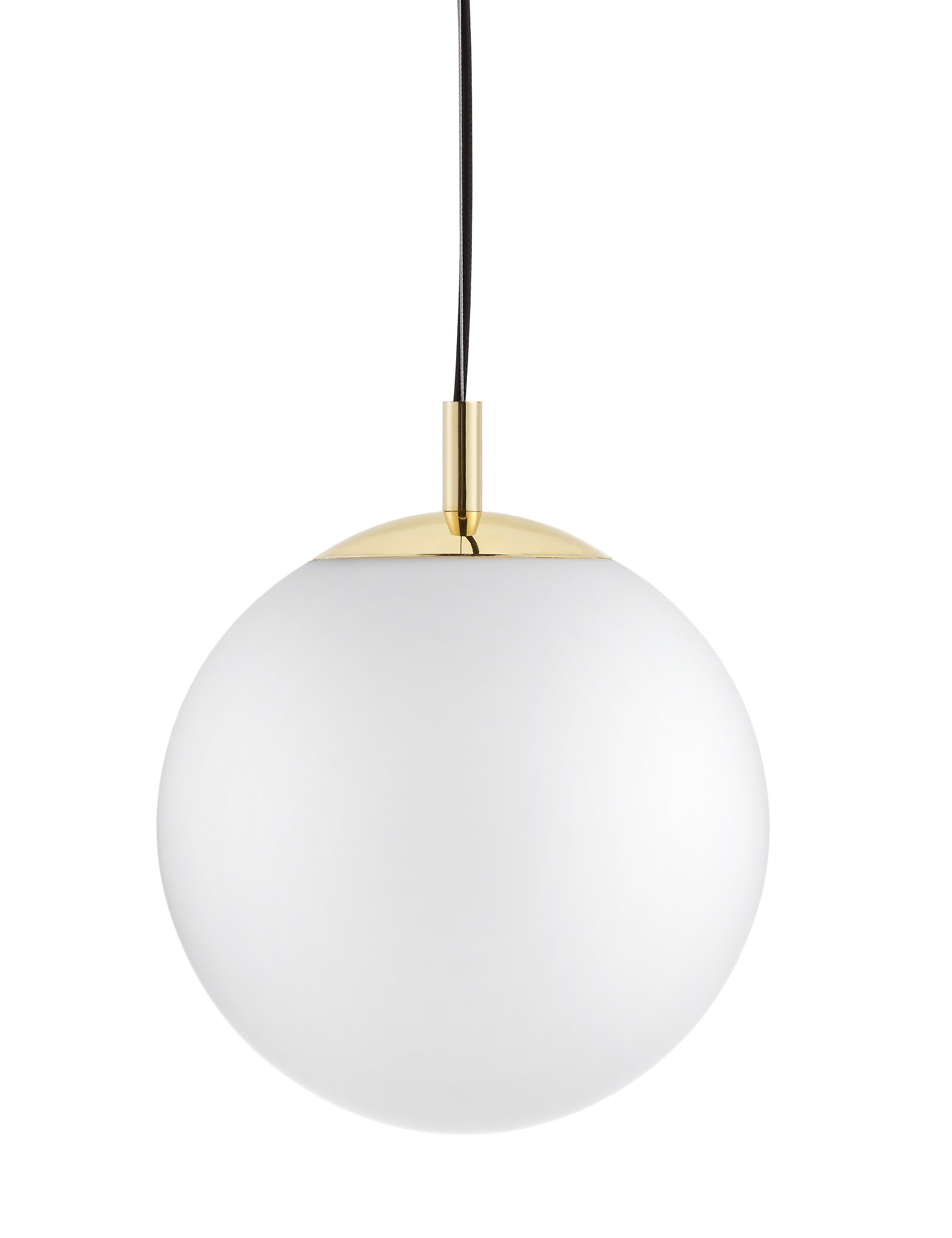 ALUR 2 ceiling lamp with milky glass and gold finish