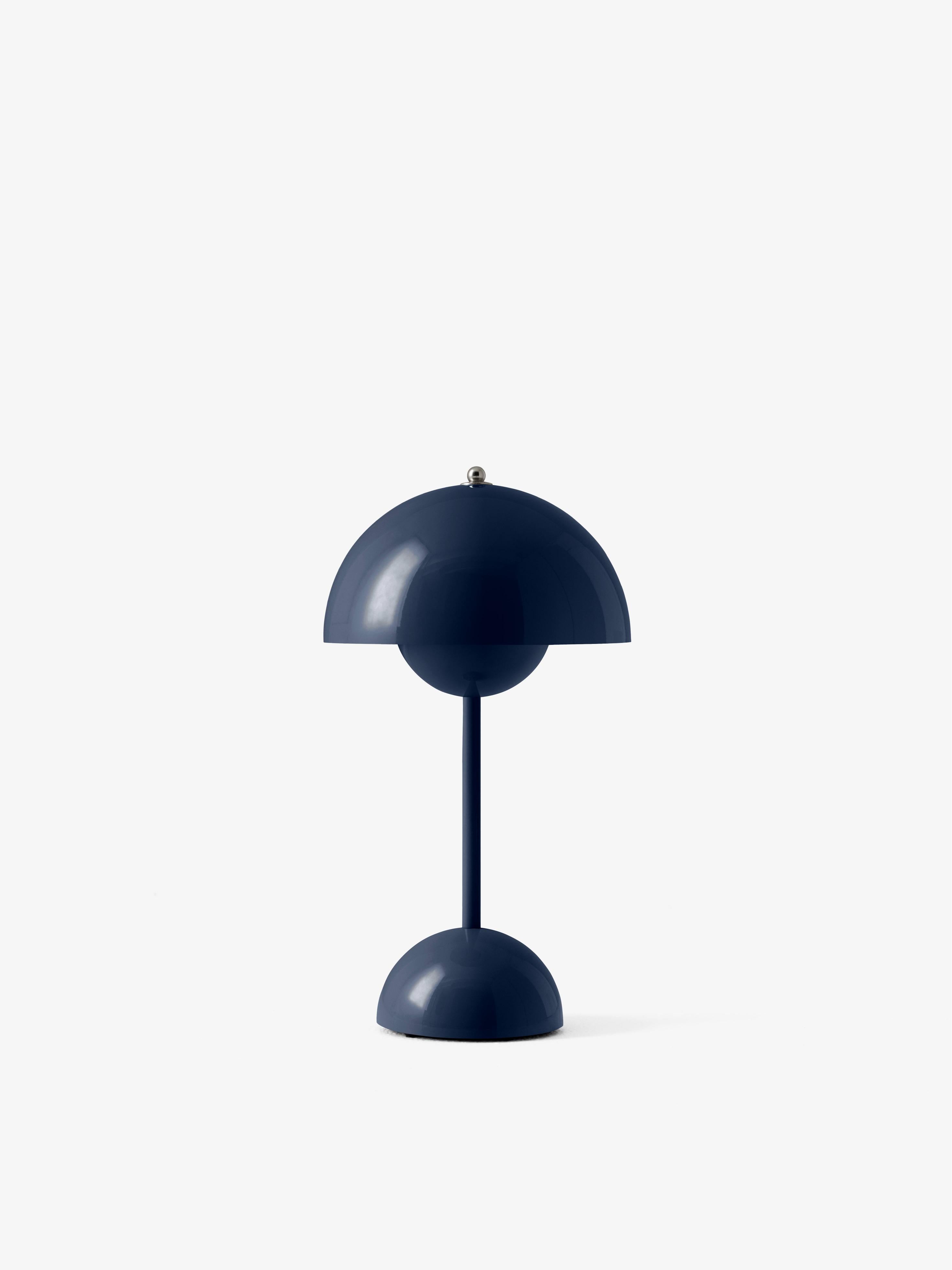 Draagbare lamp FLOWERPOT VP9 staalblauw