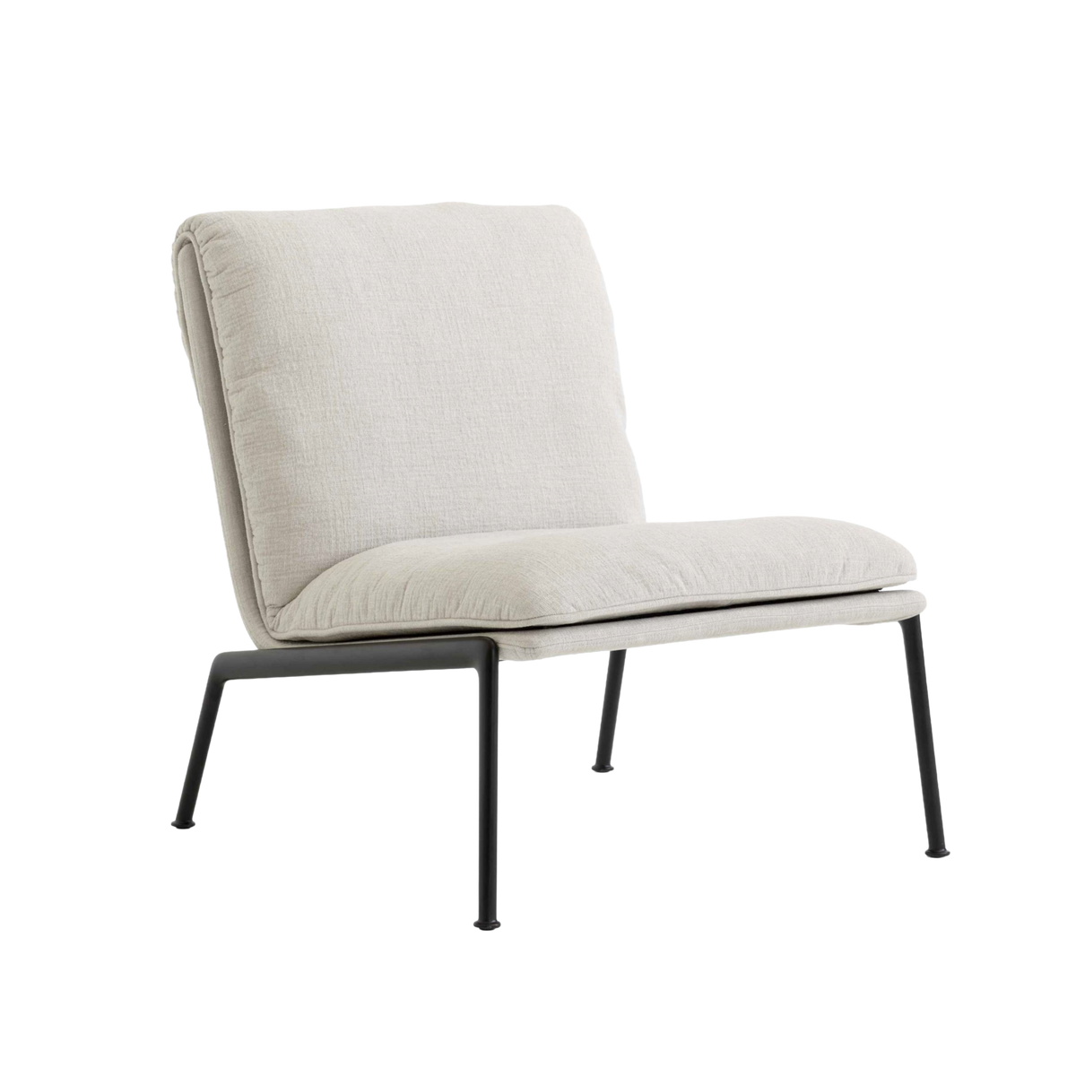 Fauteuil MUNO LN18 gestoffeerd met een zwarte basis