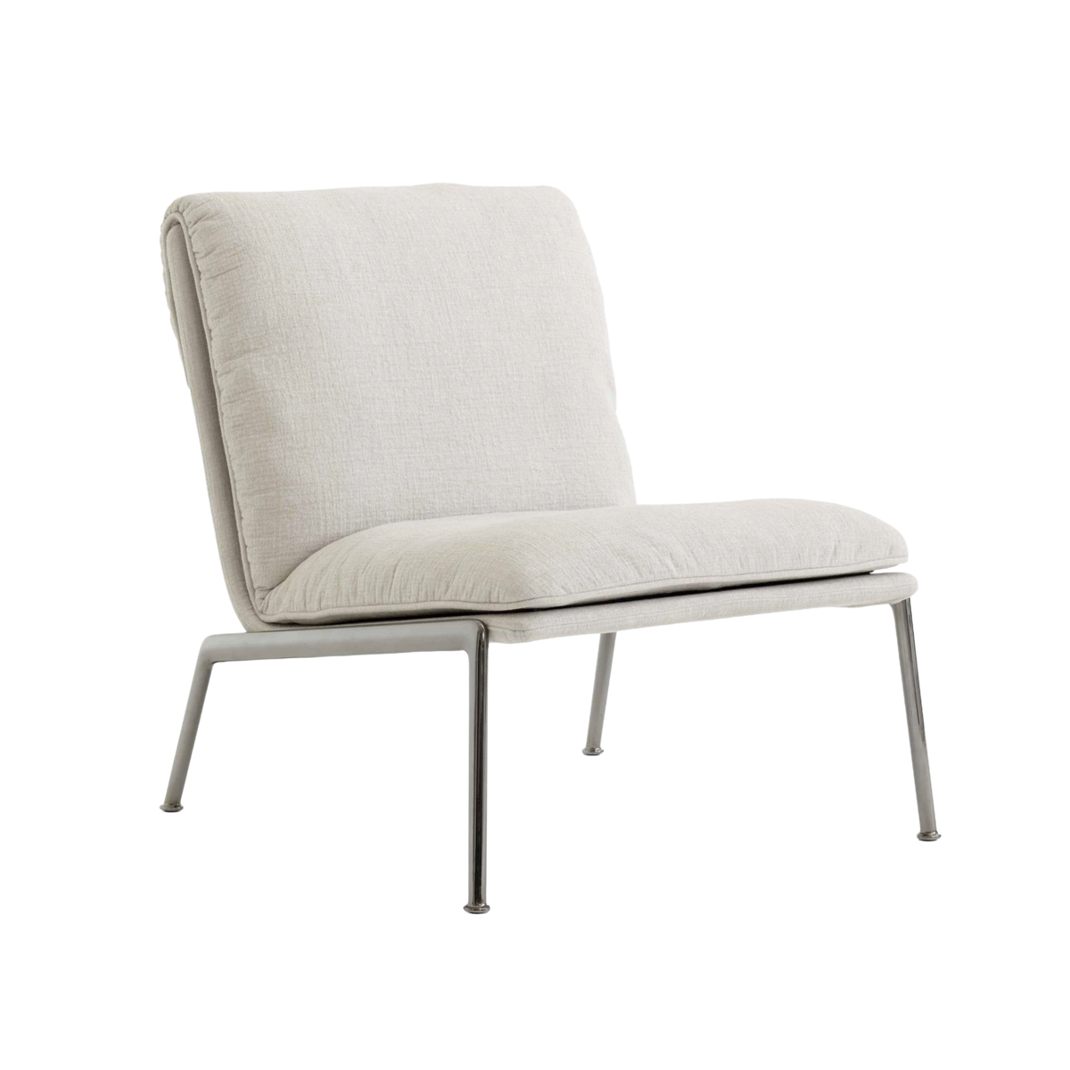 Fauteuil MUNO LN18 gestoffeerd met een donkere aluminium basis
