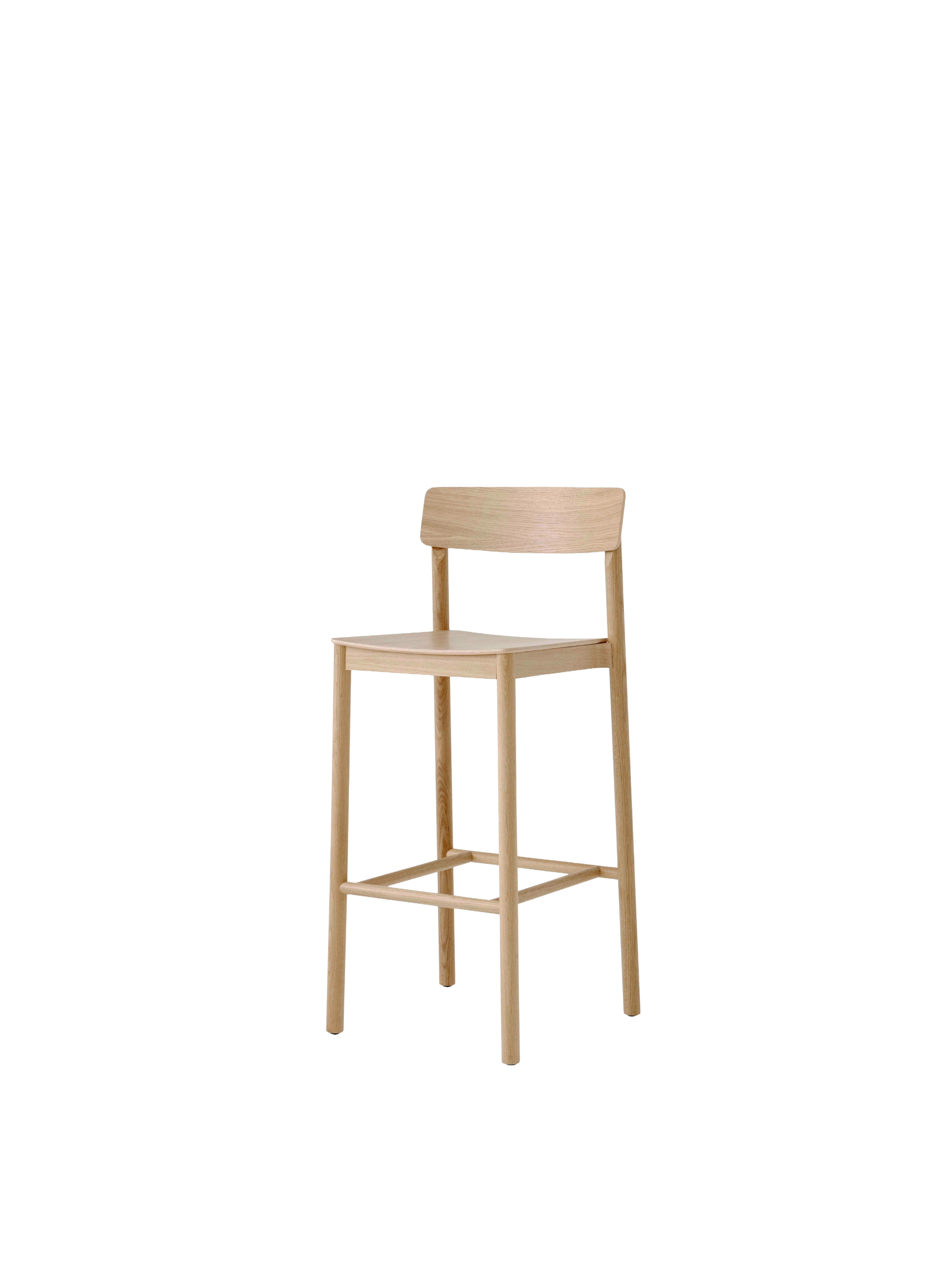 Hocker BETTY gelakt eiken