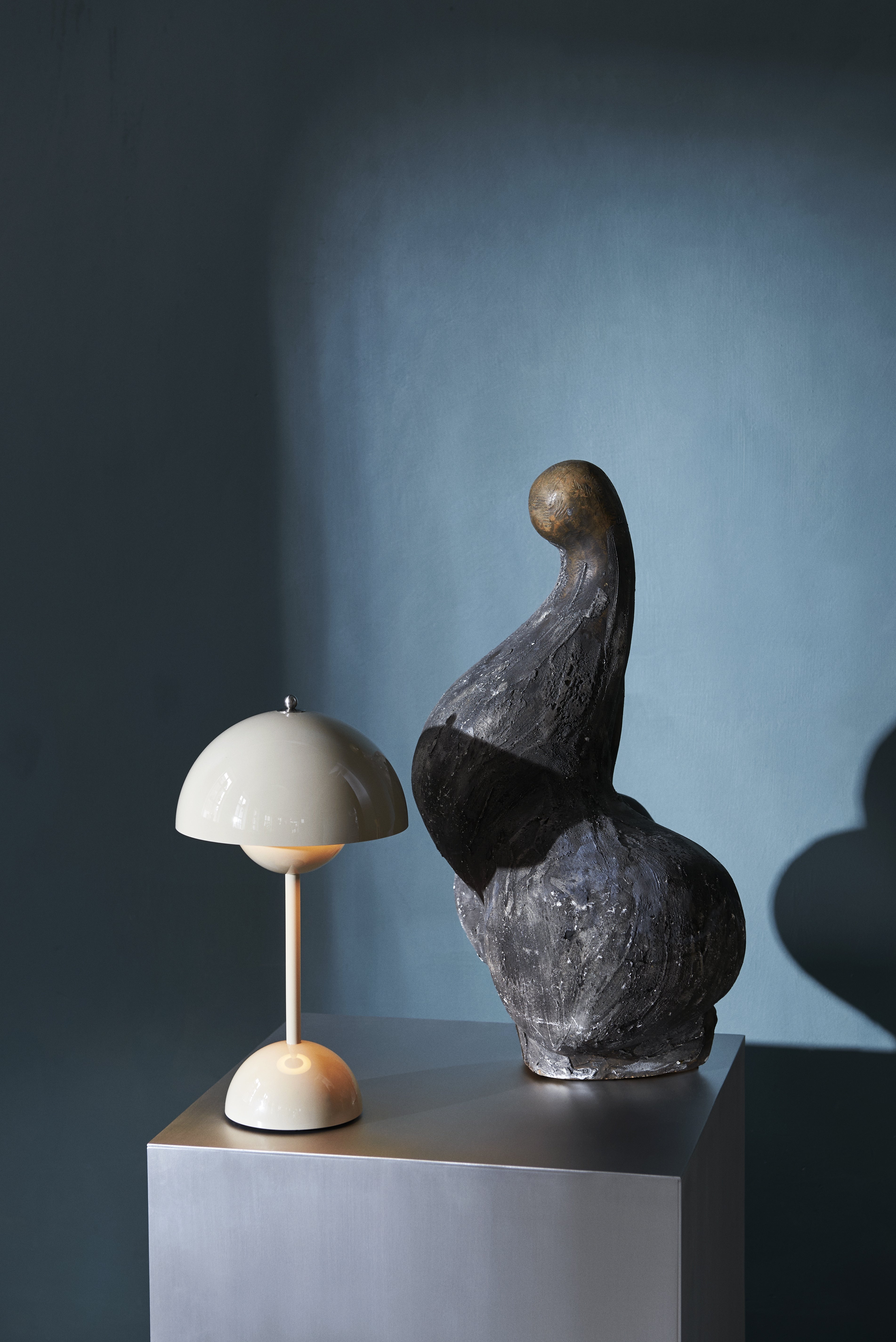 Draagbare lamp FLOWERPOT VP9 grijsbeige