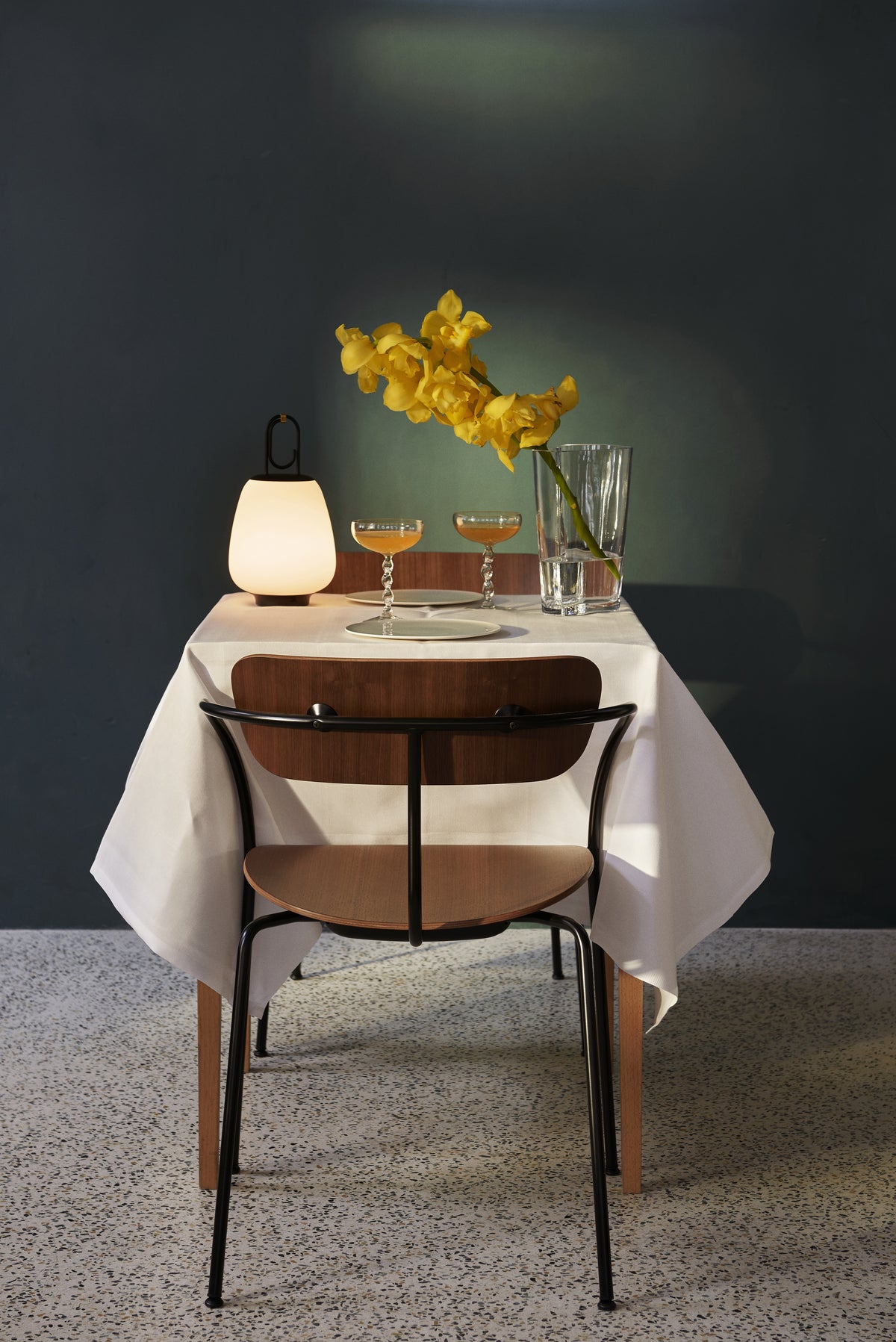 Draagbare buitenlamp LUCCA SC51 wit met zwarte afwerking