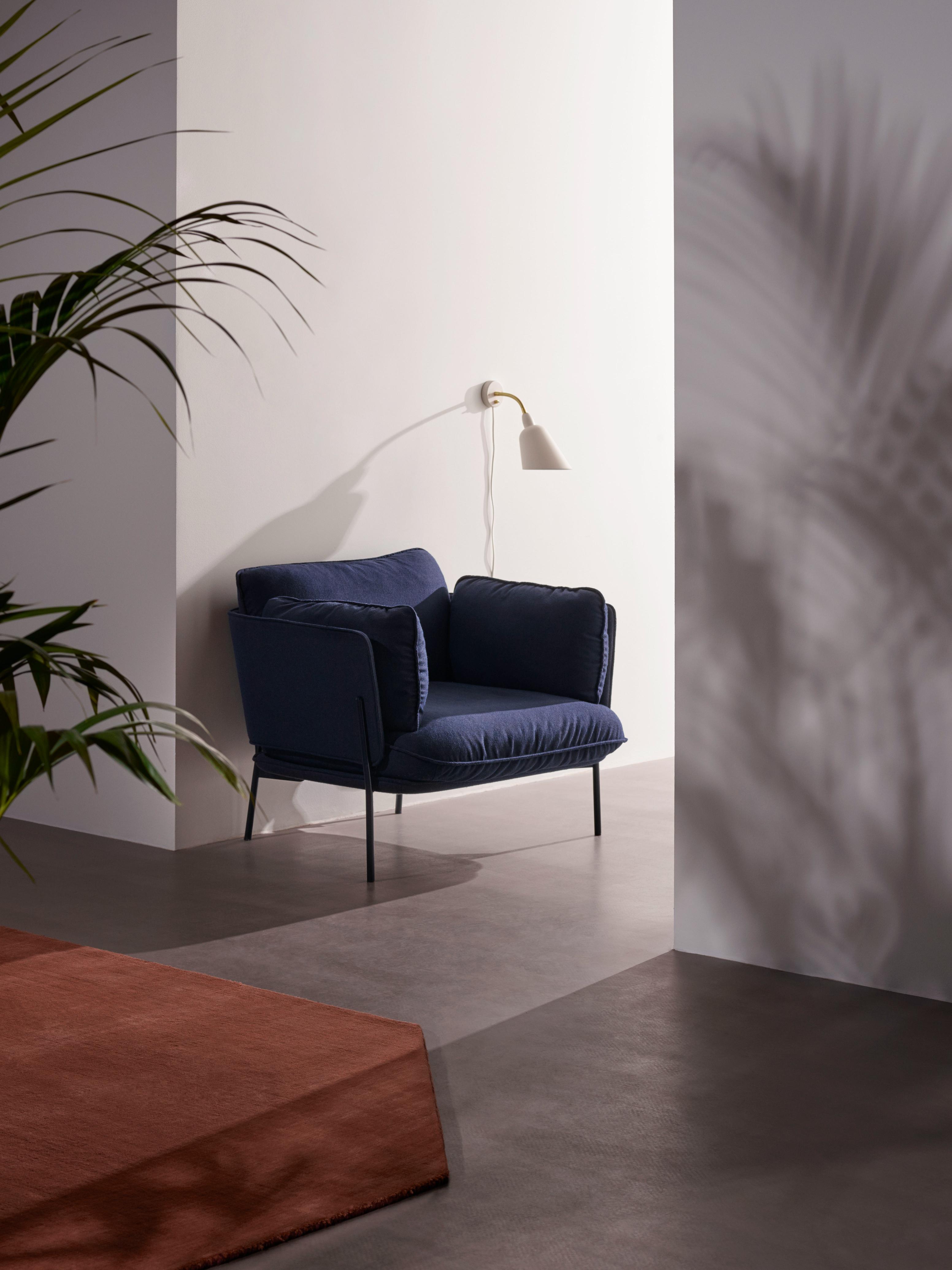 Wandlamp BELLEVUE AJ9 zwart met messing afwerking