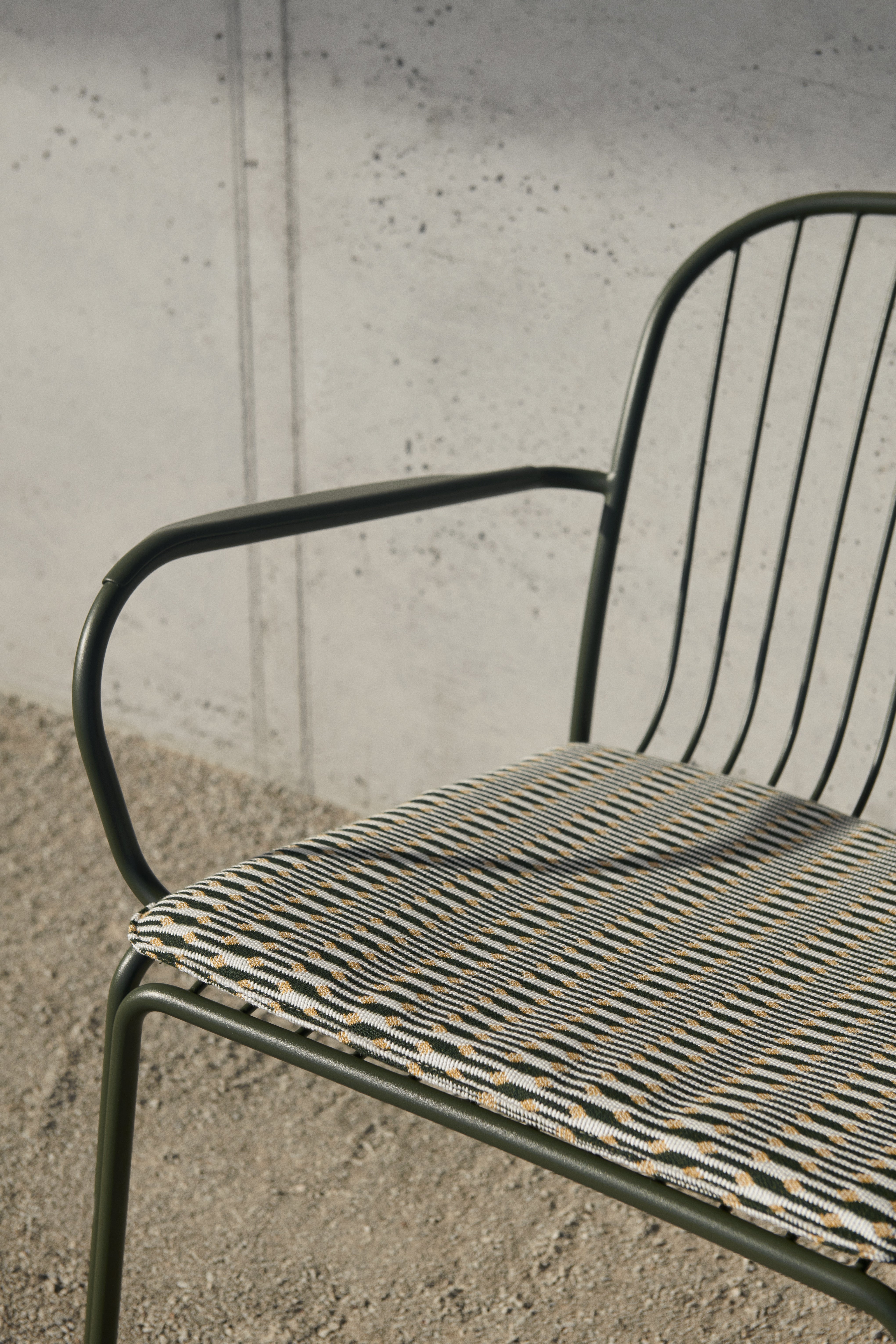 Buitenfauteuil met armleuningen THORVALD SC101 donkergroen
