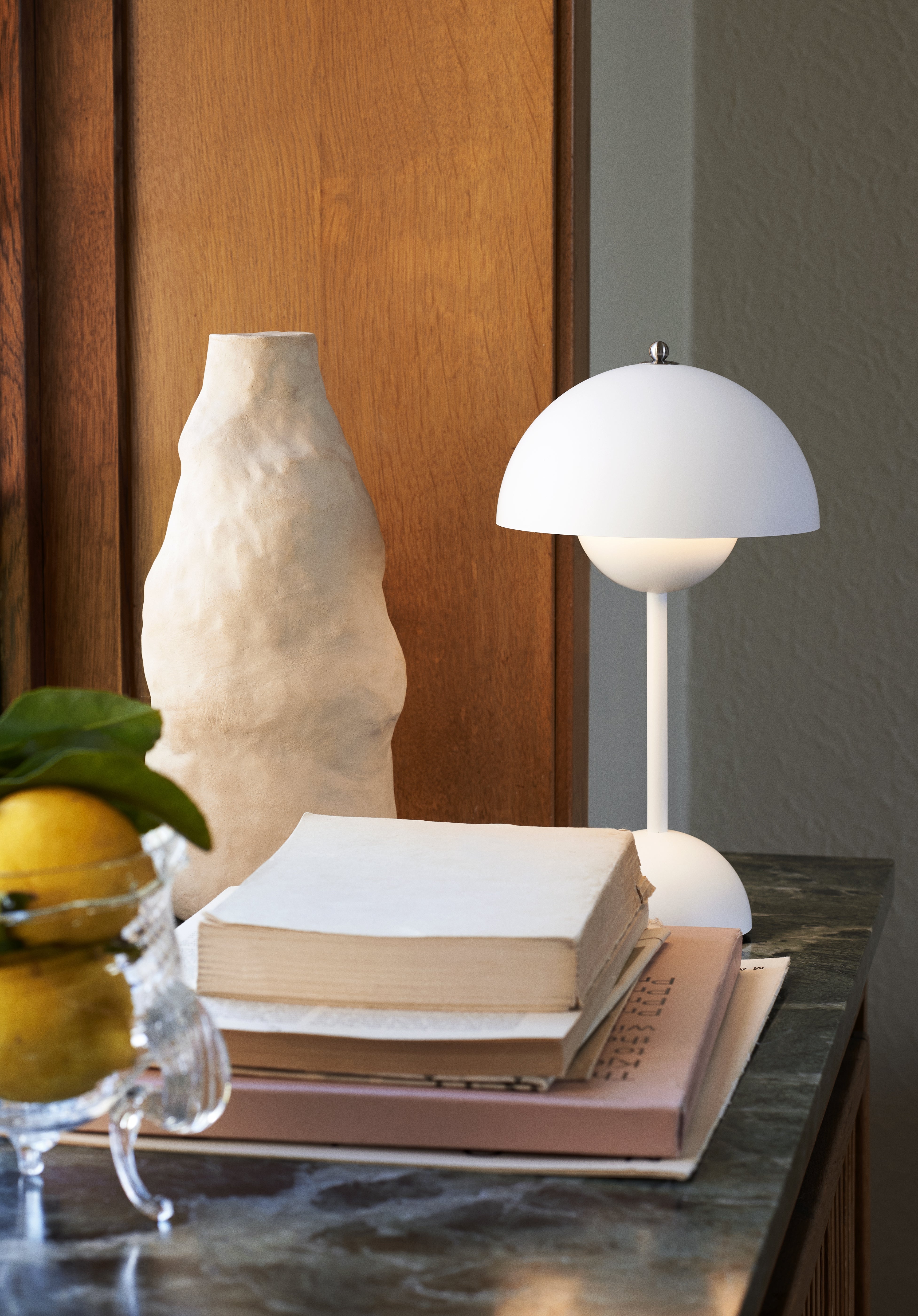 Draagbare lamp FLOWERPOT VP9 mat wit