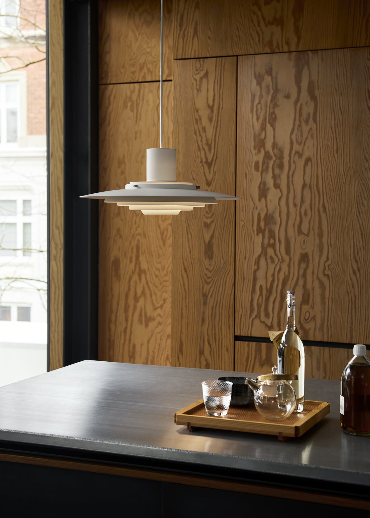 Hanglamp P376 mat wit