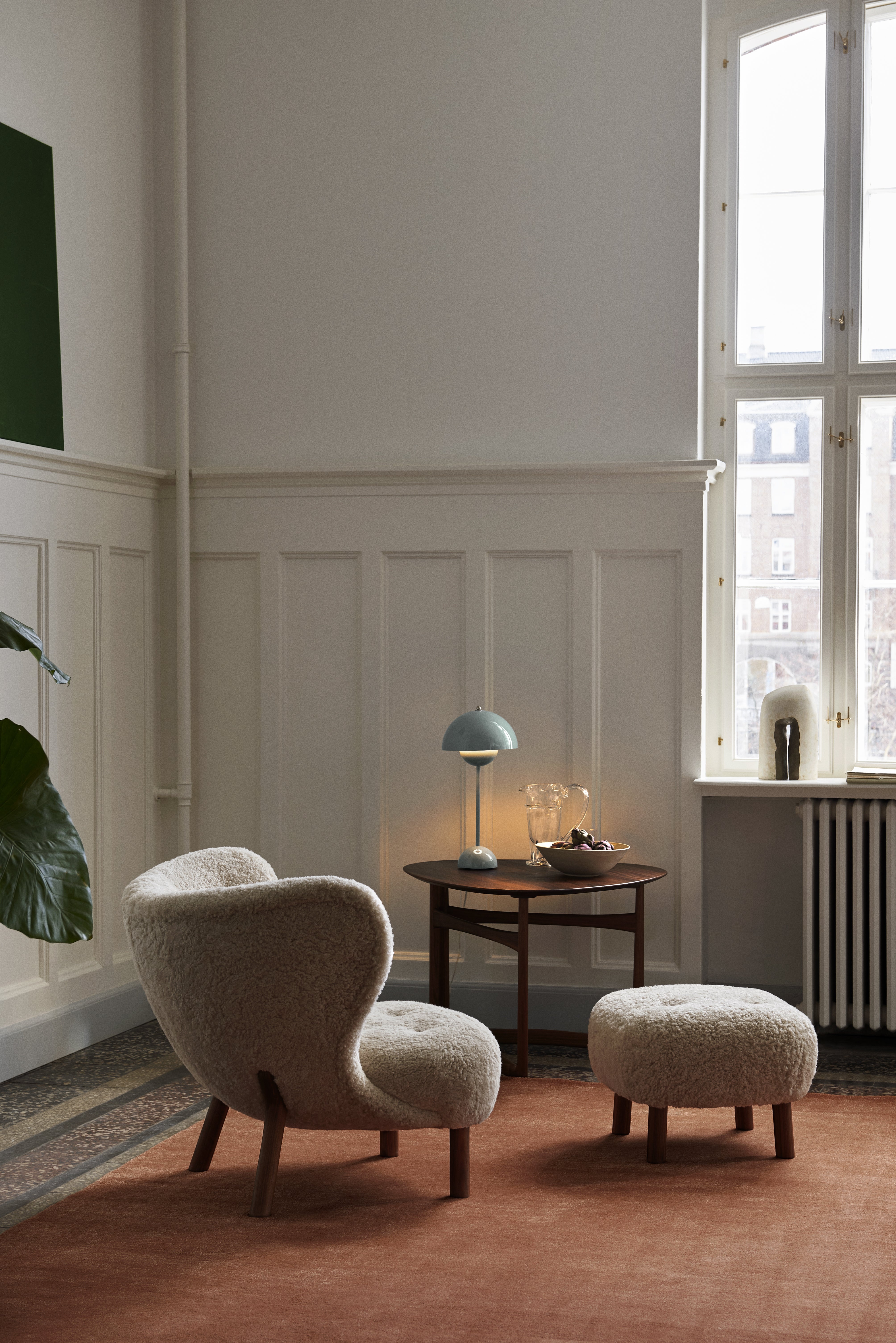 Tafellamp FLOWERPOT VP3 grijsblauw