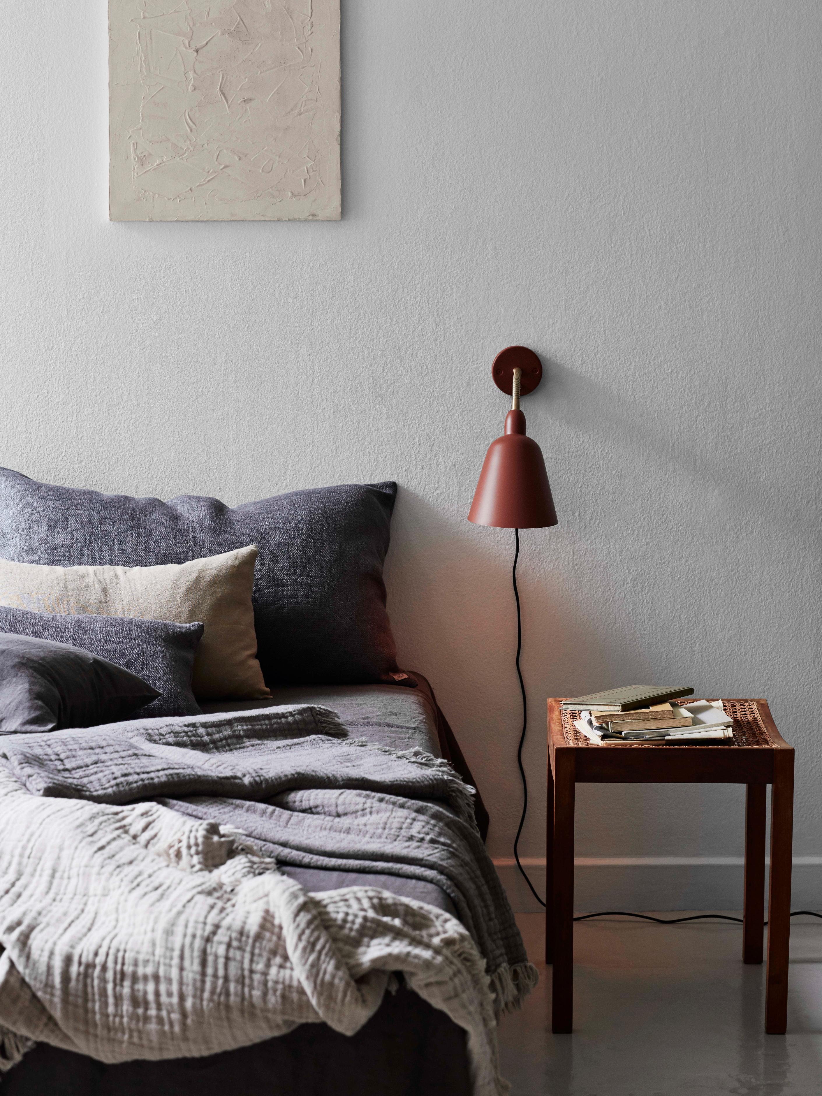 Wandlamp BELLEVUE AJ9 zwart met messing afwerking