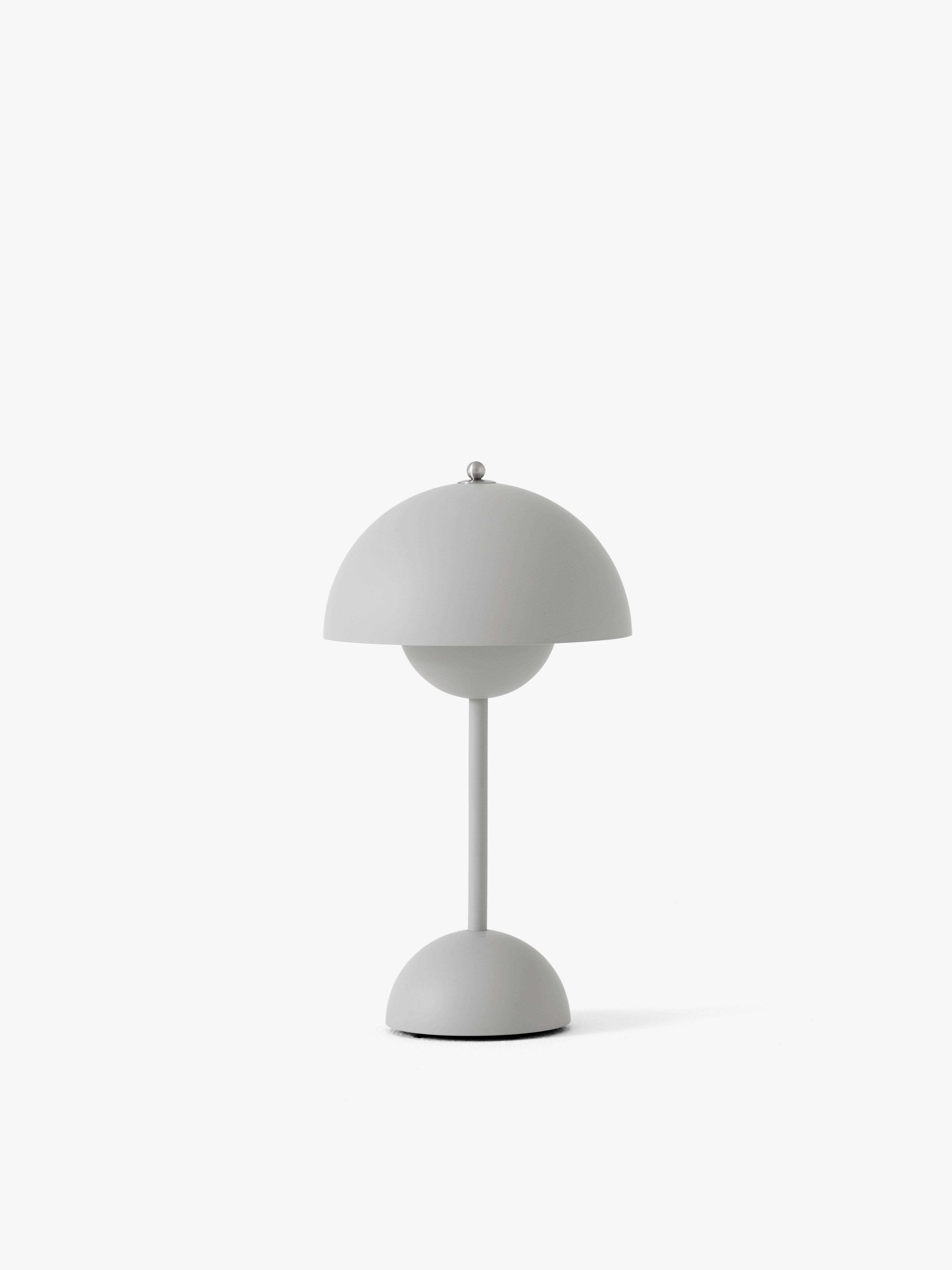 Draagbare lamp FLOWERPOT VP9 mat lichtgrijs