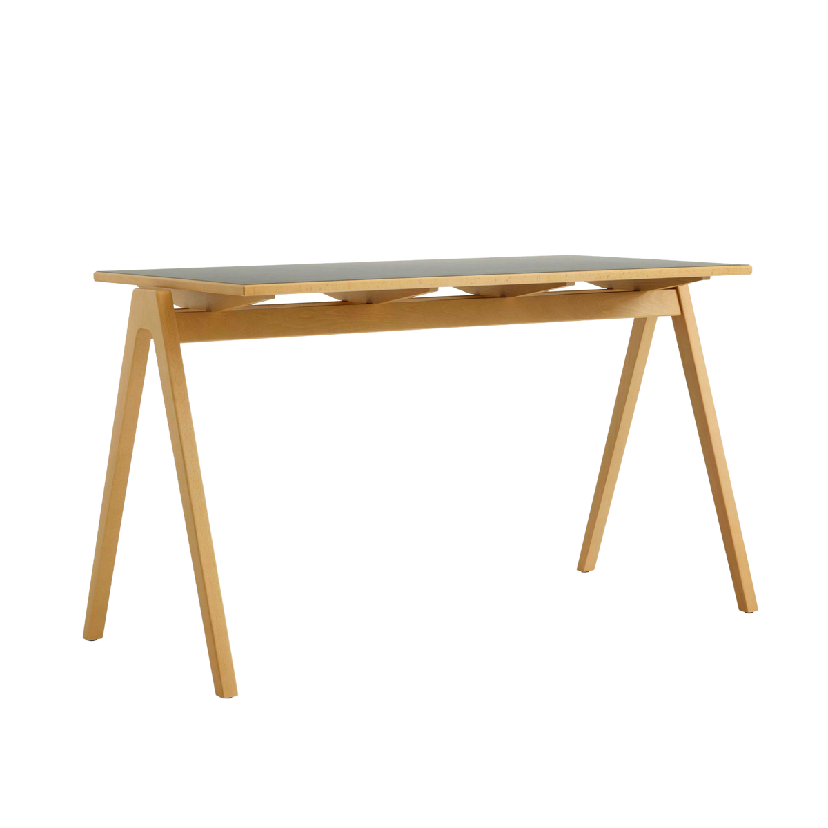 Tafel DAYSTAK RD2 van beukenhout met een gelamineerd blad