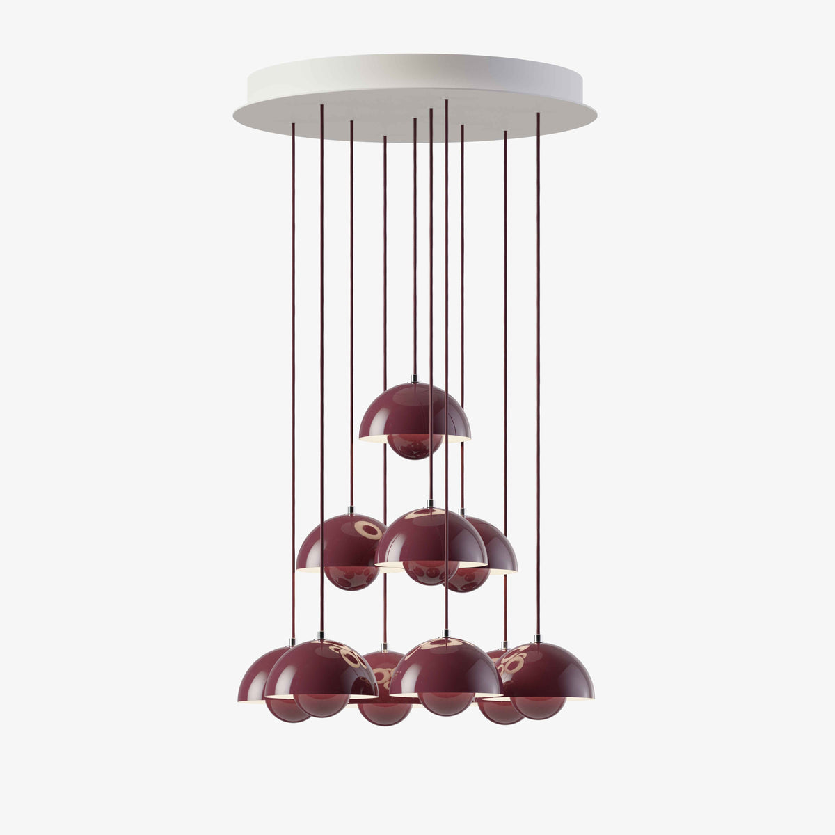 Kroonluchter FLOWERPOT VP10 donkere pruim