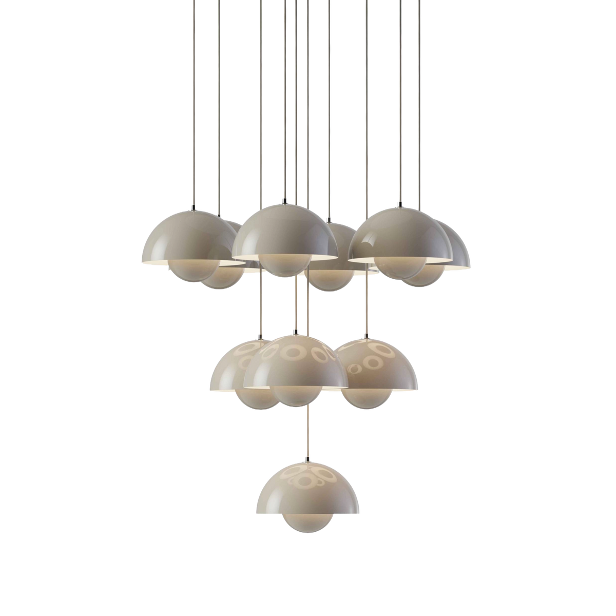 Grijs-beige FLOWERPOT VP1 kroonluchter